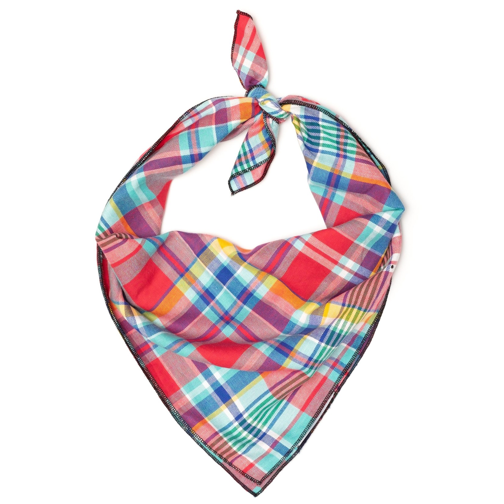 Worthy Dog The Worthy Dog Bandana Coral Plaid