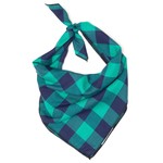 Worthy Dog The Worthy Dog  Bandana Green & Navy Check