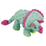 Worldwise GoDog GoDog Dinos Triceratops Dog Toy Teal Small