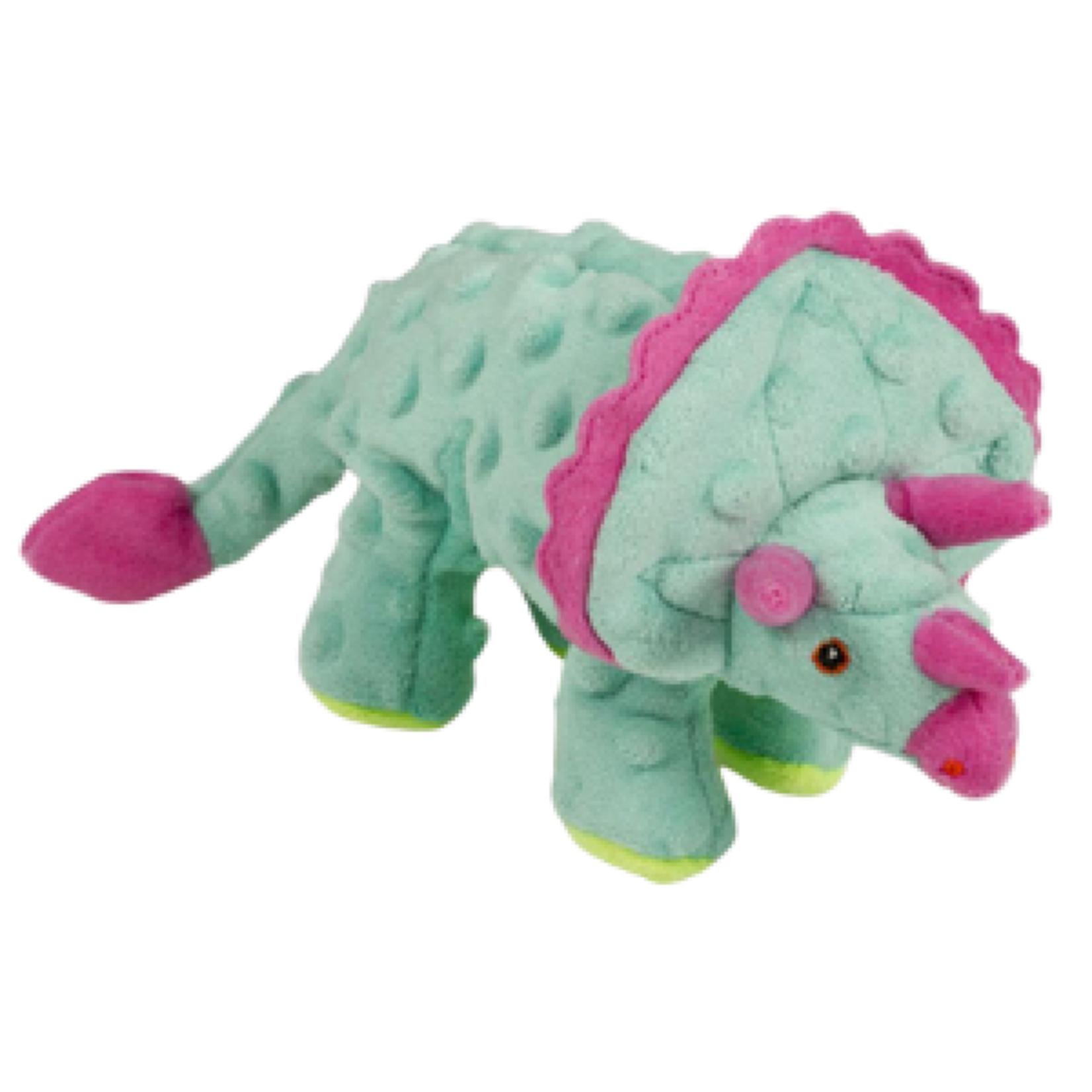 Worldwise GoDog GoDog Dinos Triceratops Dog Toy Teal Small