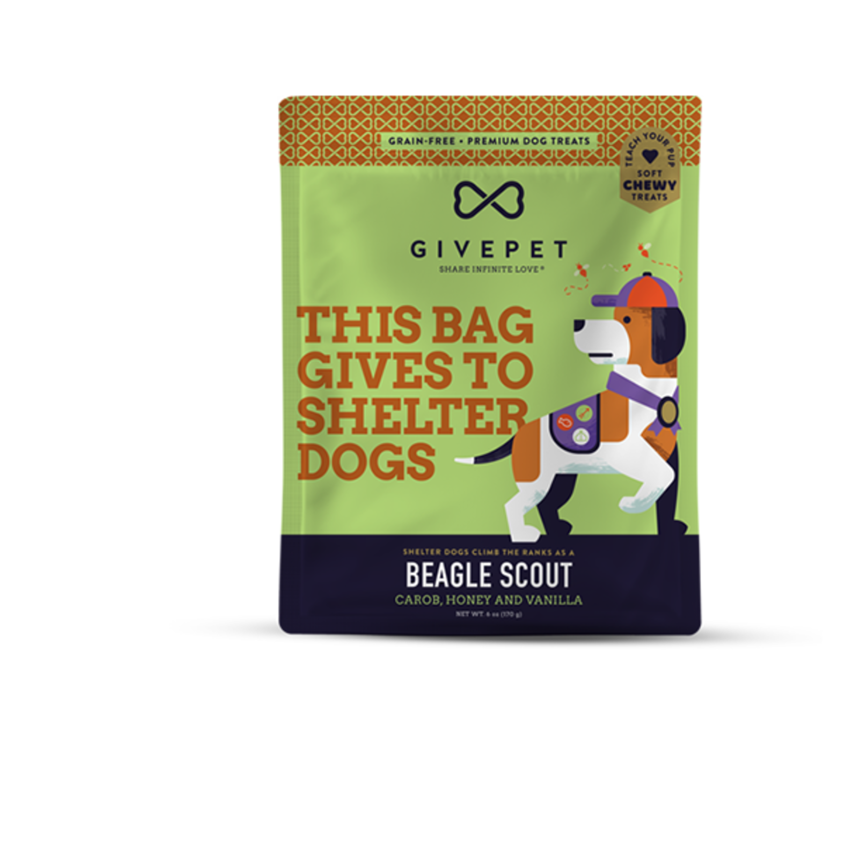 GivePet GIVEPET Beagle Scout Soft Dog Treats 6oz