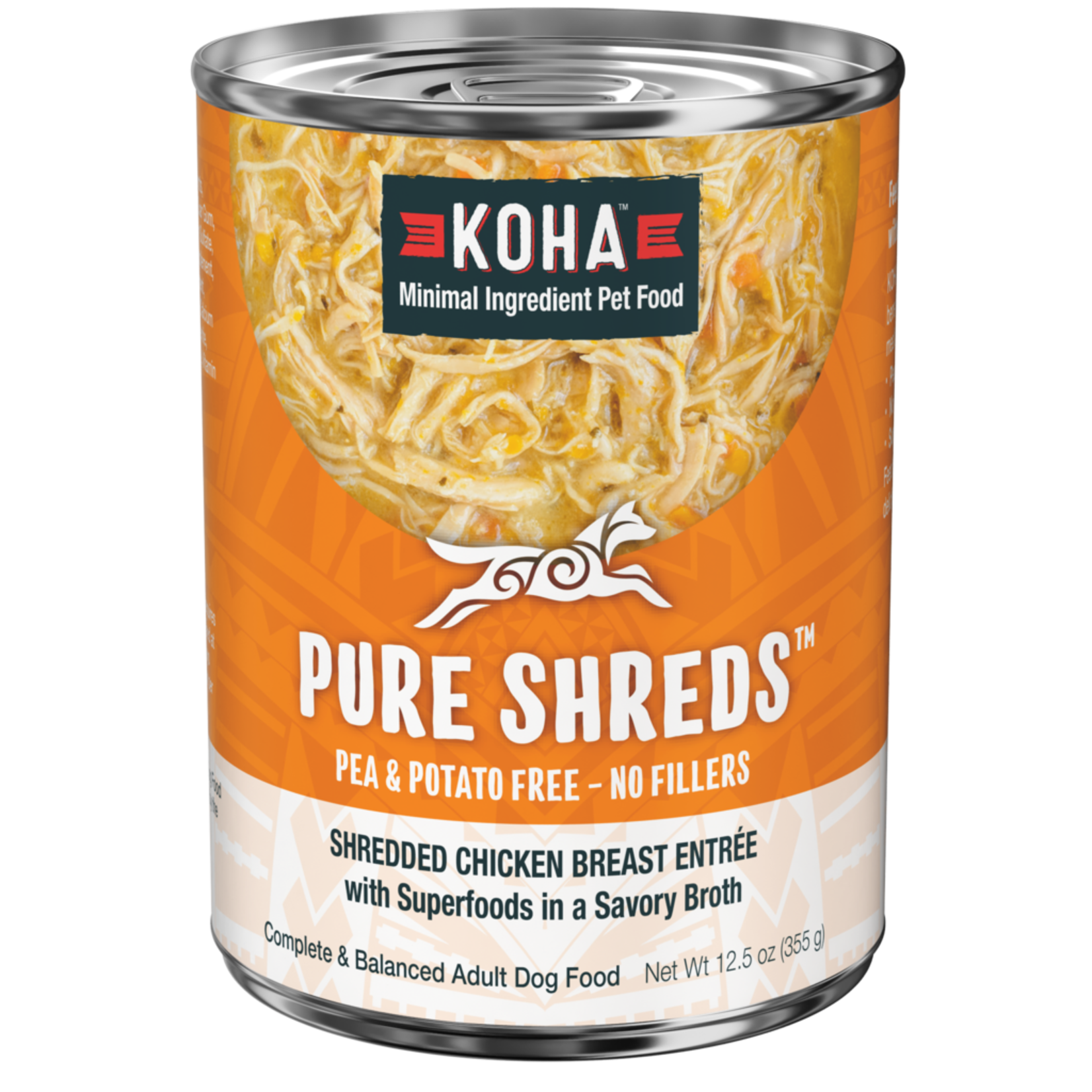 Koha KOHA Pure Shreds Chicken Entree High Protein Wet Dog Food 12.5oz