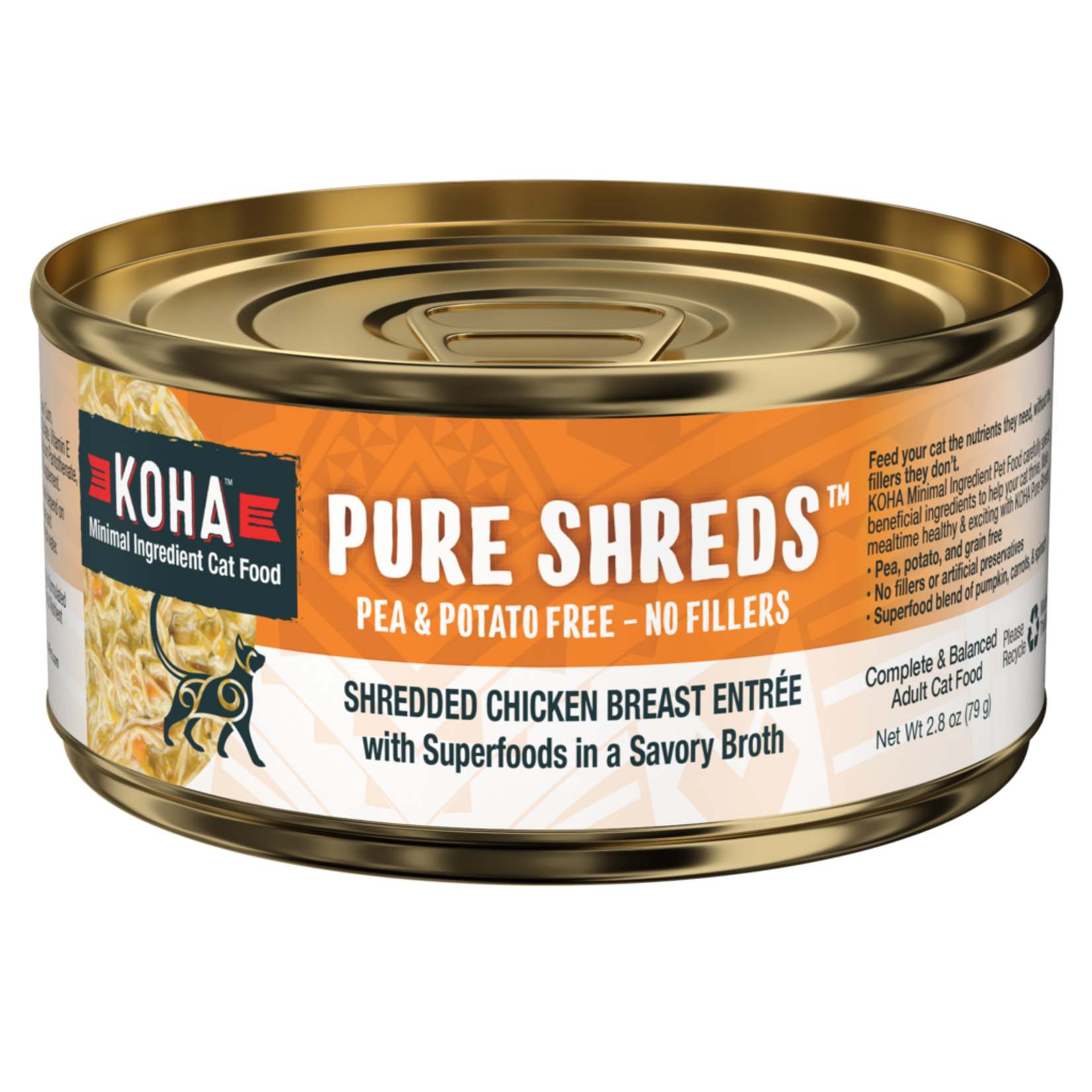 Koha KOHA CAT PURE SHREDS CHICKEN BREAST 2.8 OZ