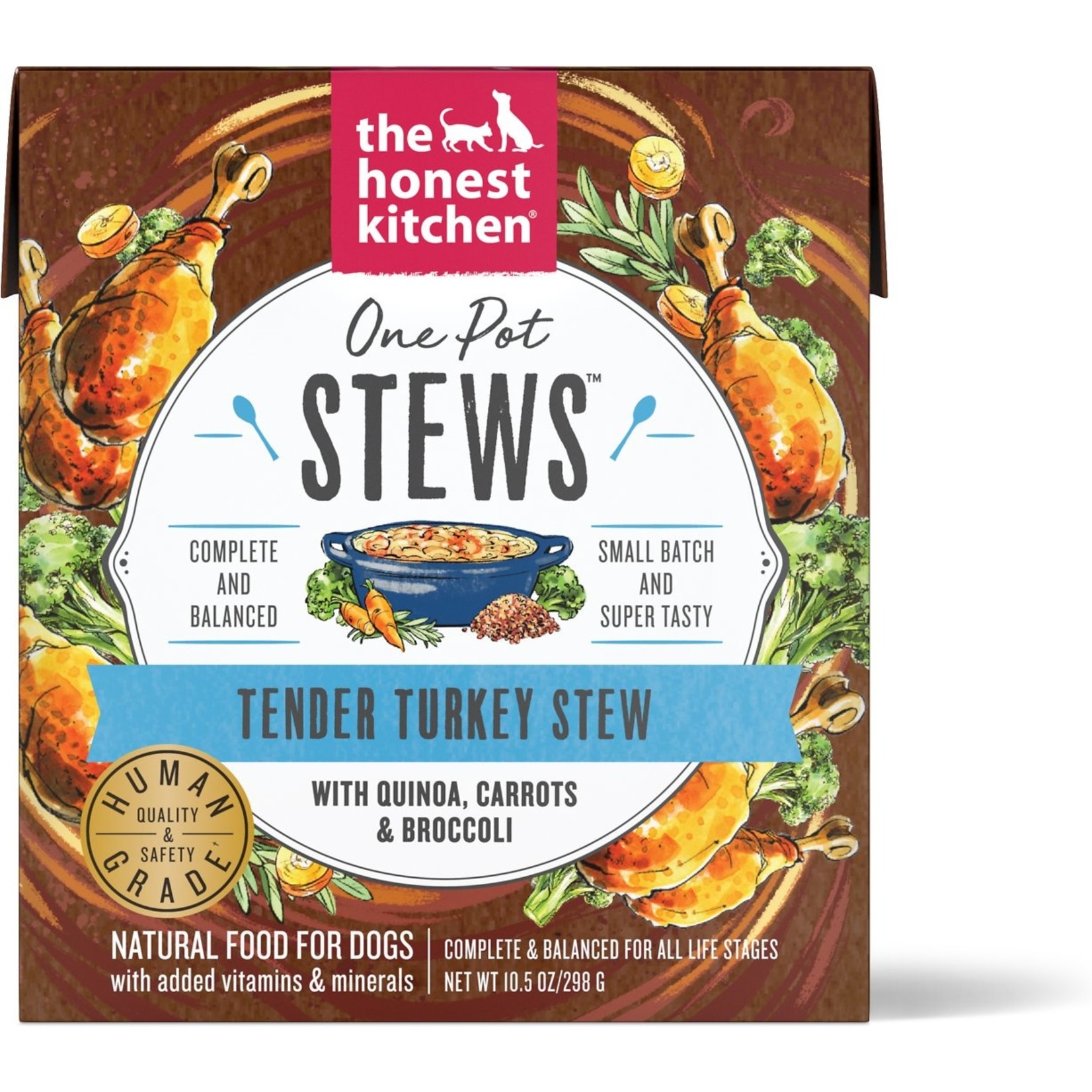 Honest Kitchen THK Butcher Block Tender Turkey Stew with Quinoa Dog 10.5oz