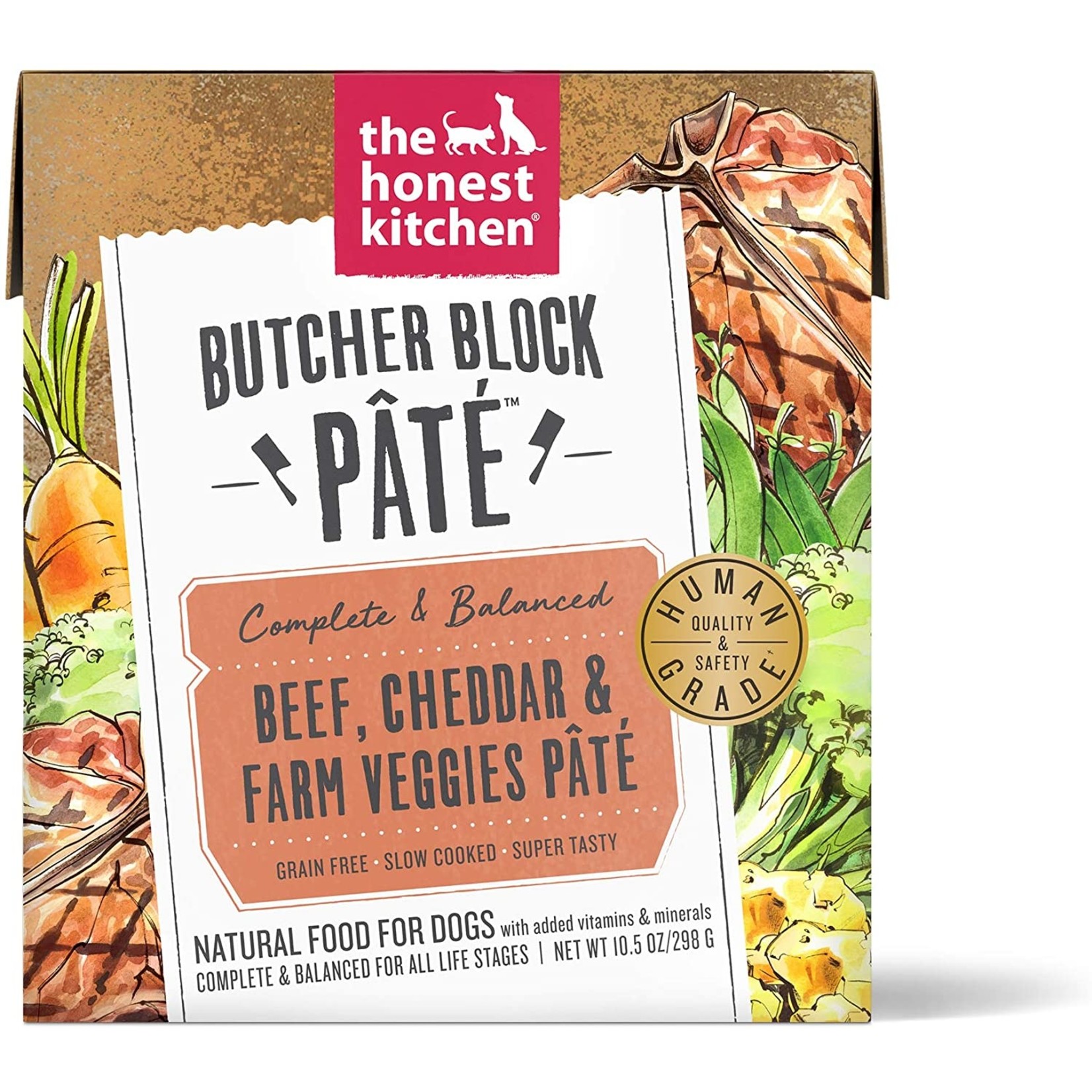 Honest Kitchen Honest Kitchen Butcher Block Pate' Beef, Cheddar & Farm Veggies 10.5 oz