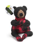 Hugglehounds Hugglehounds Knotties Holiday Black Bear Dog Toy Sm