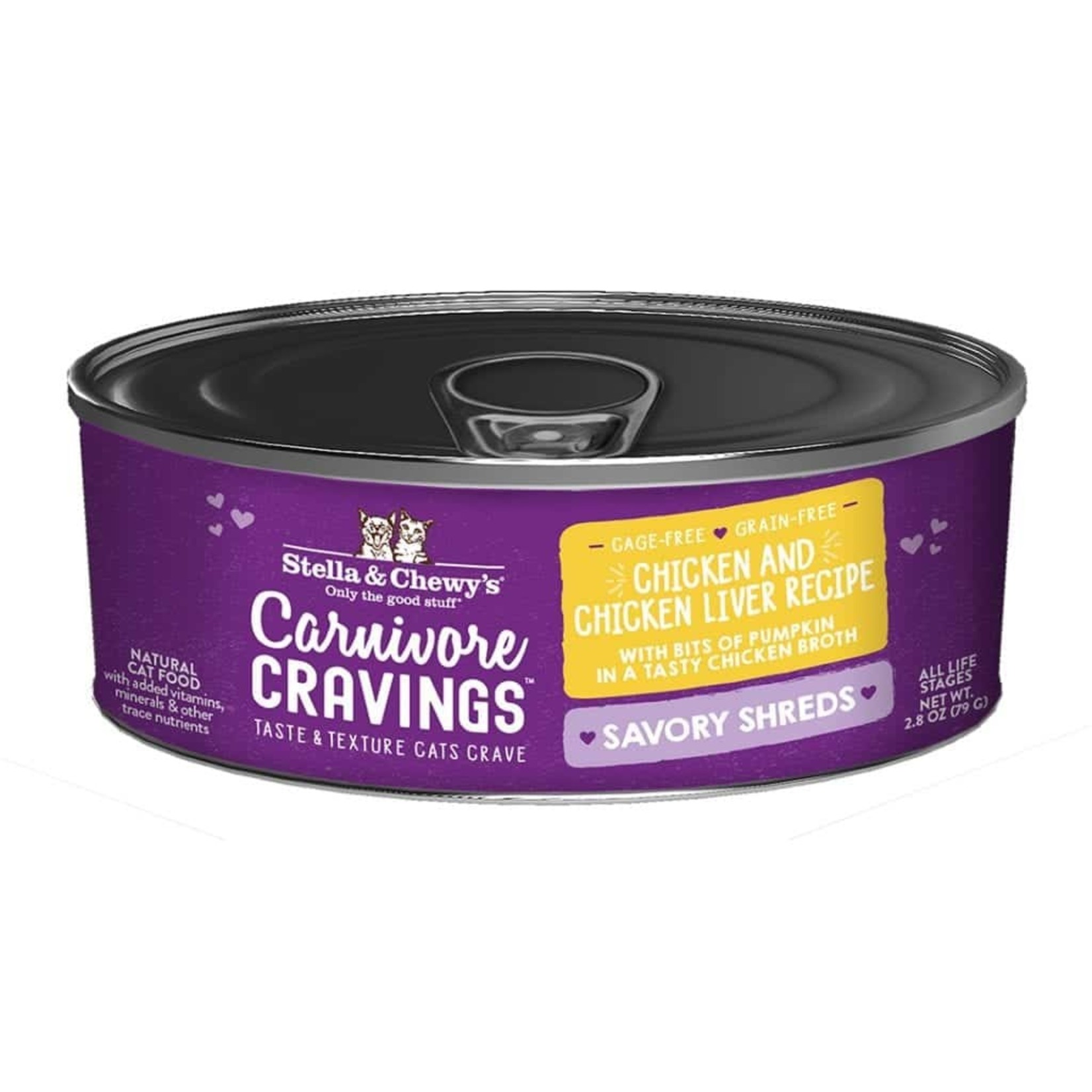 Stella & Chewys Stella & Chewy's Carnivore Cravings Chicken & Chicken Liver Shreds Cat Can 2.8oz