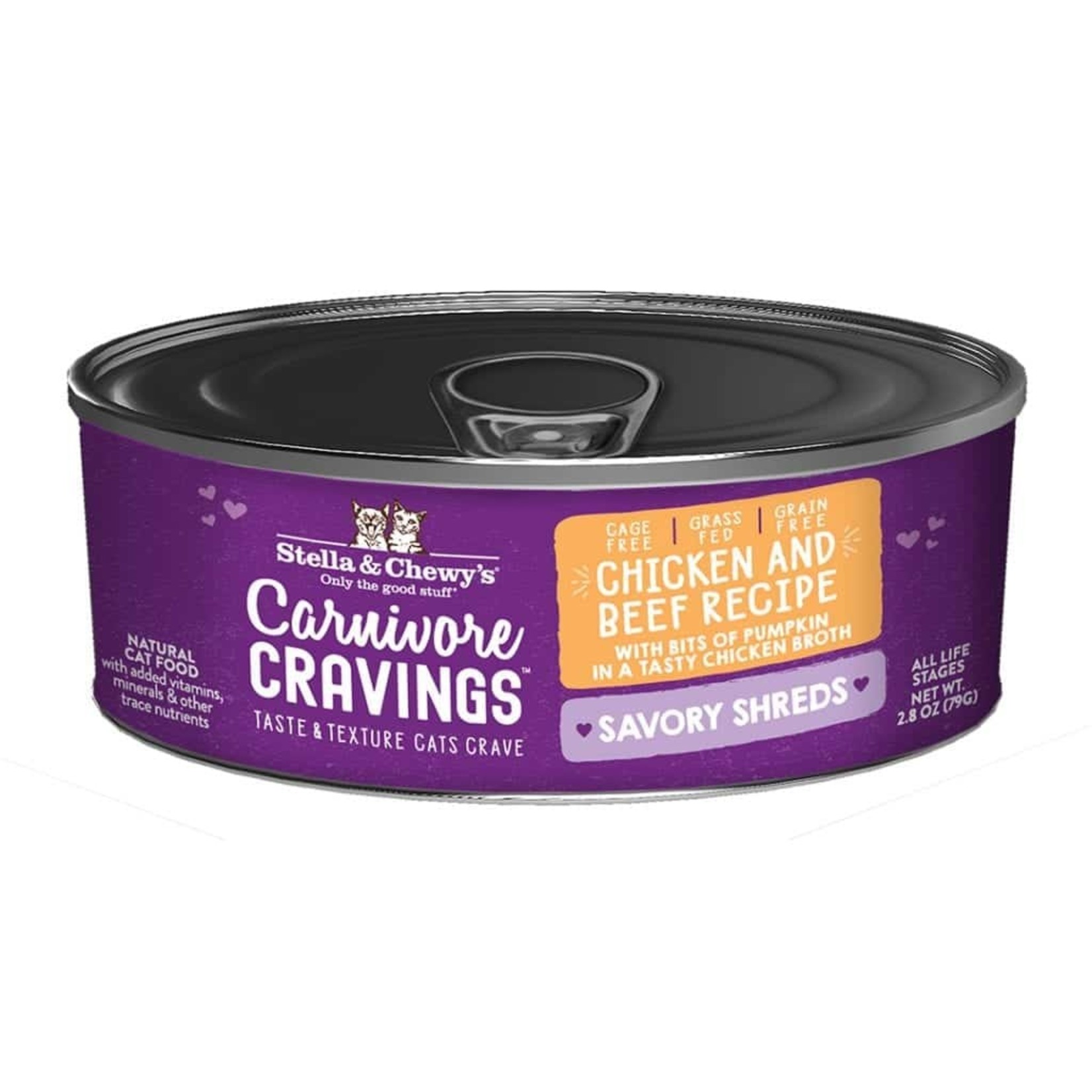 Stella & Chewys Stella & Chewy's Carnivore Cravings Chicken & Beef Shreds Cat Can 2.8oz