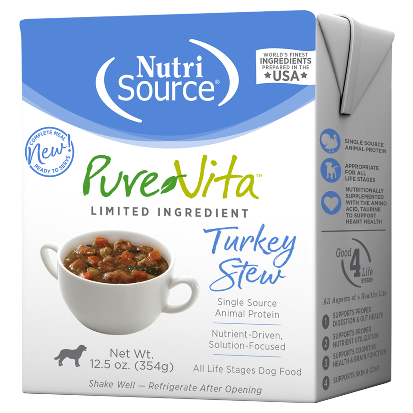 Pure Vita Pure Vita Limited Ingredient Turkey Stew Tetrapak Wet Dog Food 12.5 oz