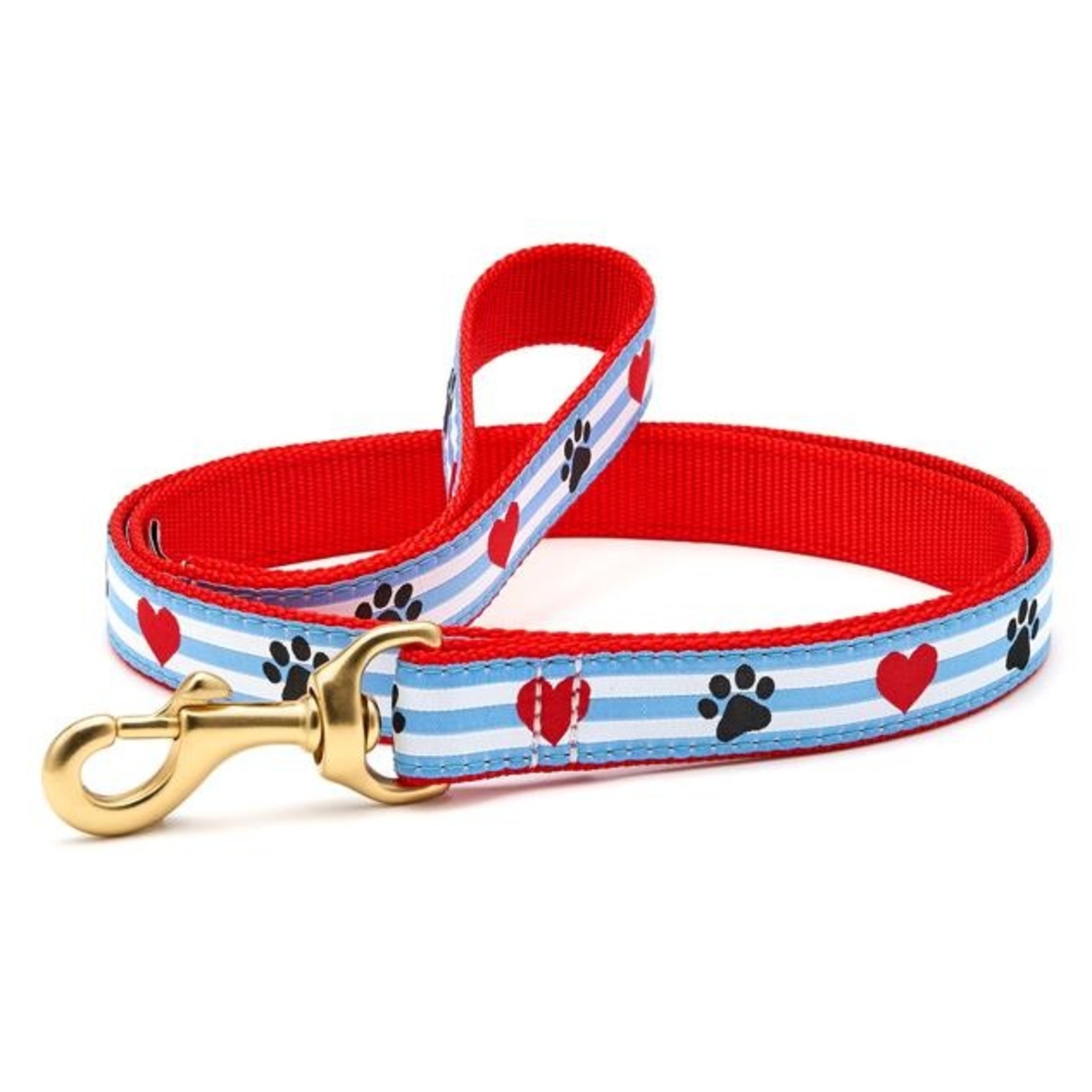 Up Country UPCOUNTRY Paw Prints Stripe Lead  * * final sale - no returns/exchanges * *