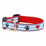 Up Country UPCOUNTRY Paw Print Stripe Dog Collar