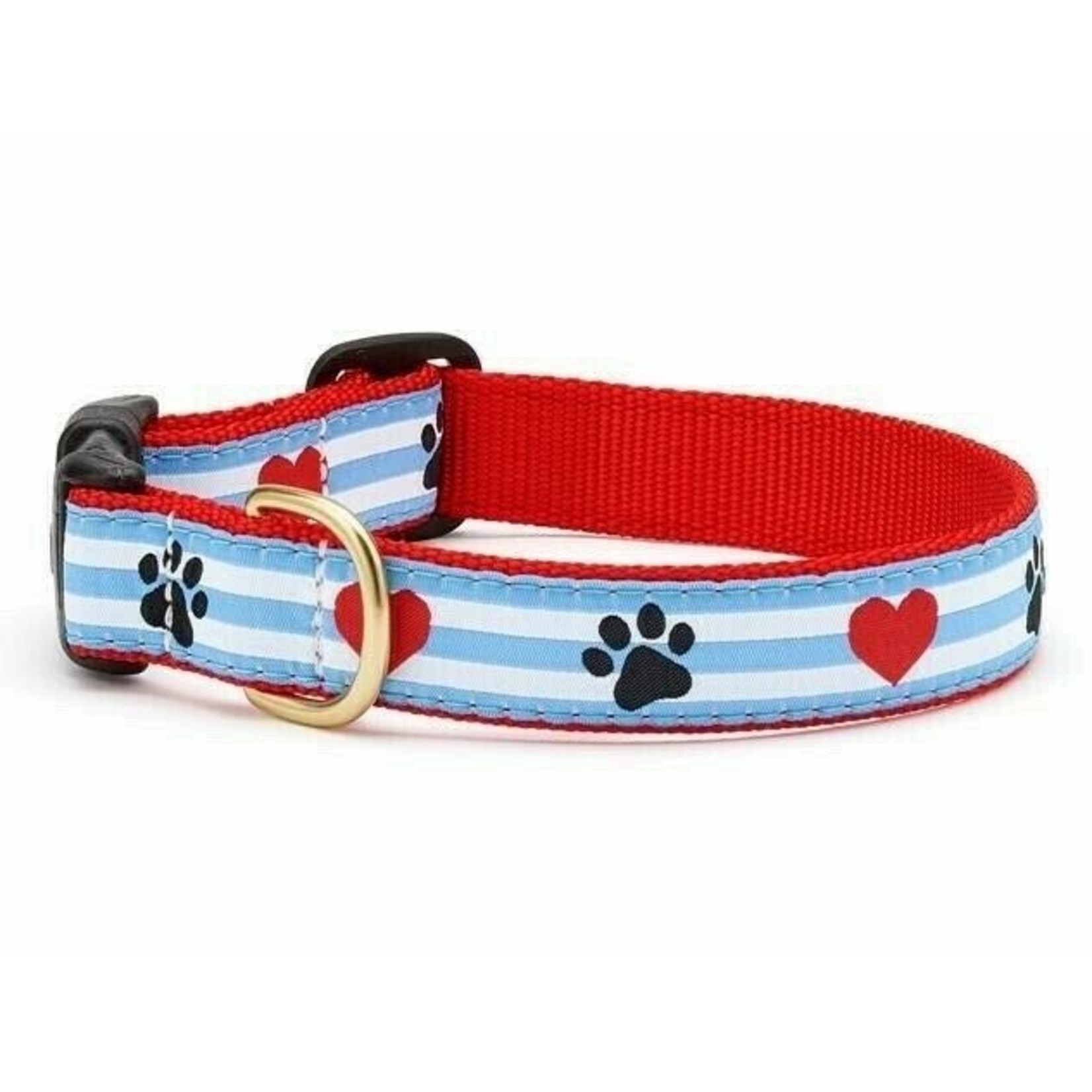 Up Country UPCOUNTRY Paw Print Stripe Dog Collar