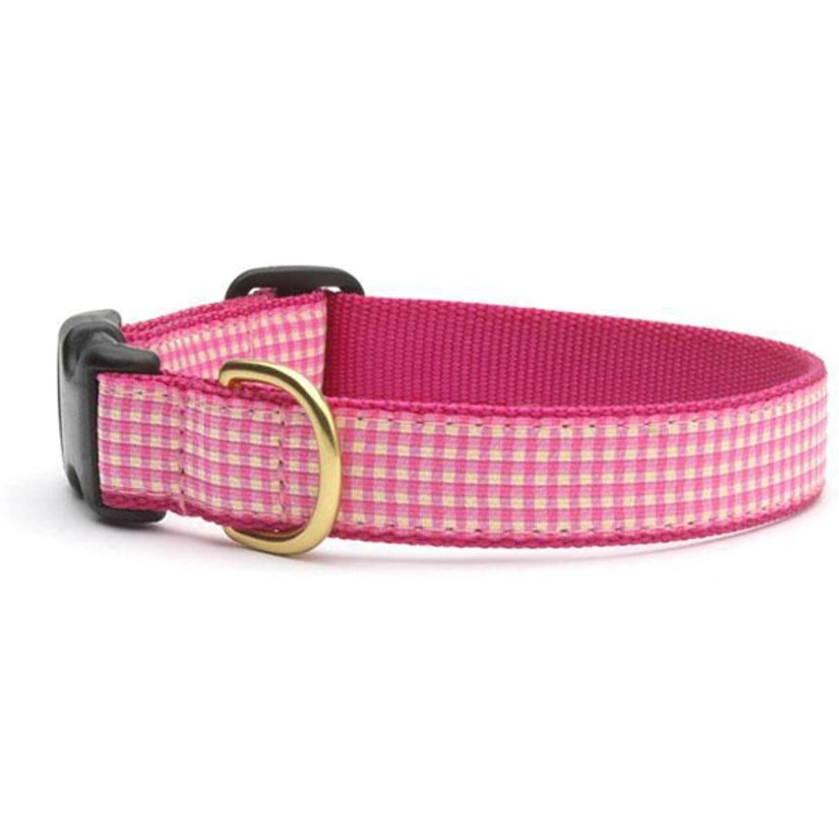 Up Country UPCOUNTRY Pink Gingham Dog Collar