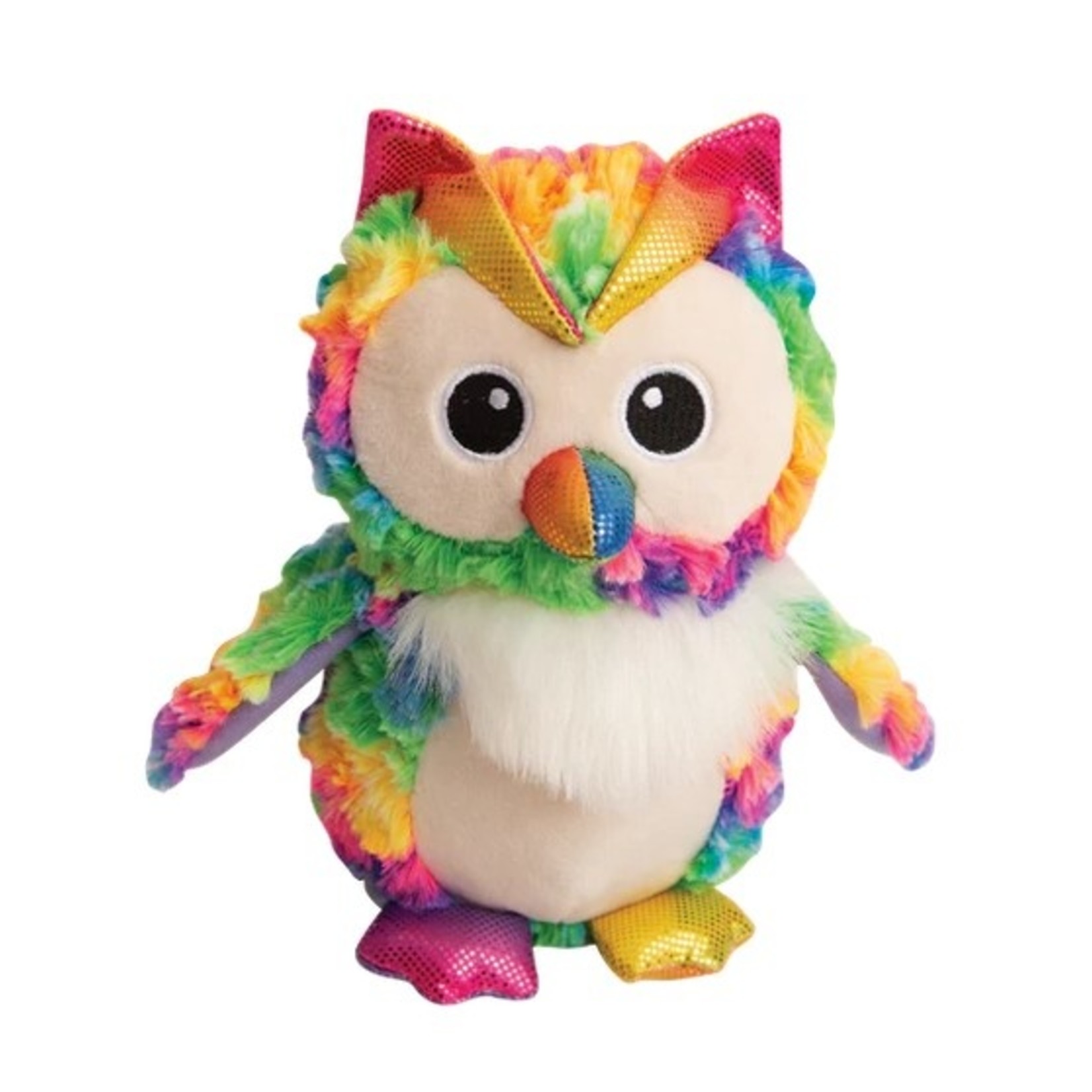 SnugArooz SNUGAROOZ Hootie Owl Rainbow Dog Toy 8"