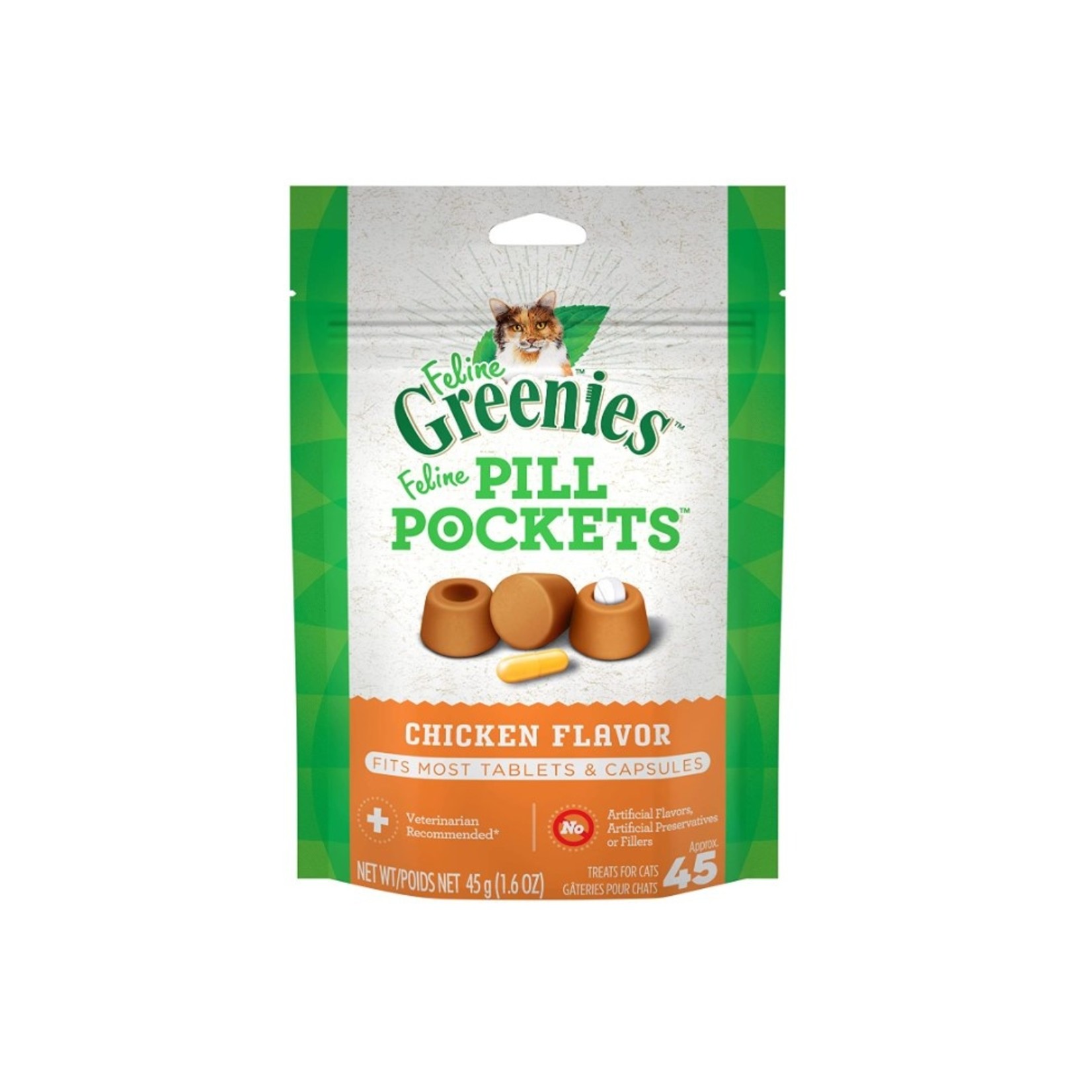 Greenies/Pill Pockets GREENIES CAT PILL POCKETS CHICKEN 1.6 OZ