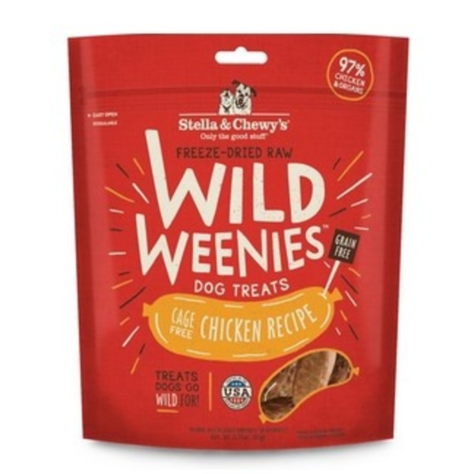 Stella & Chewys S&C FD Wild Weenies Chicken Treats Dog 3.25oz