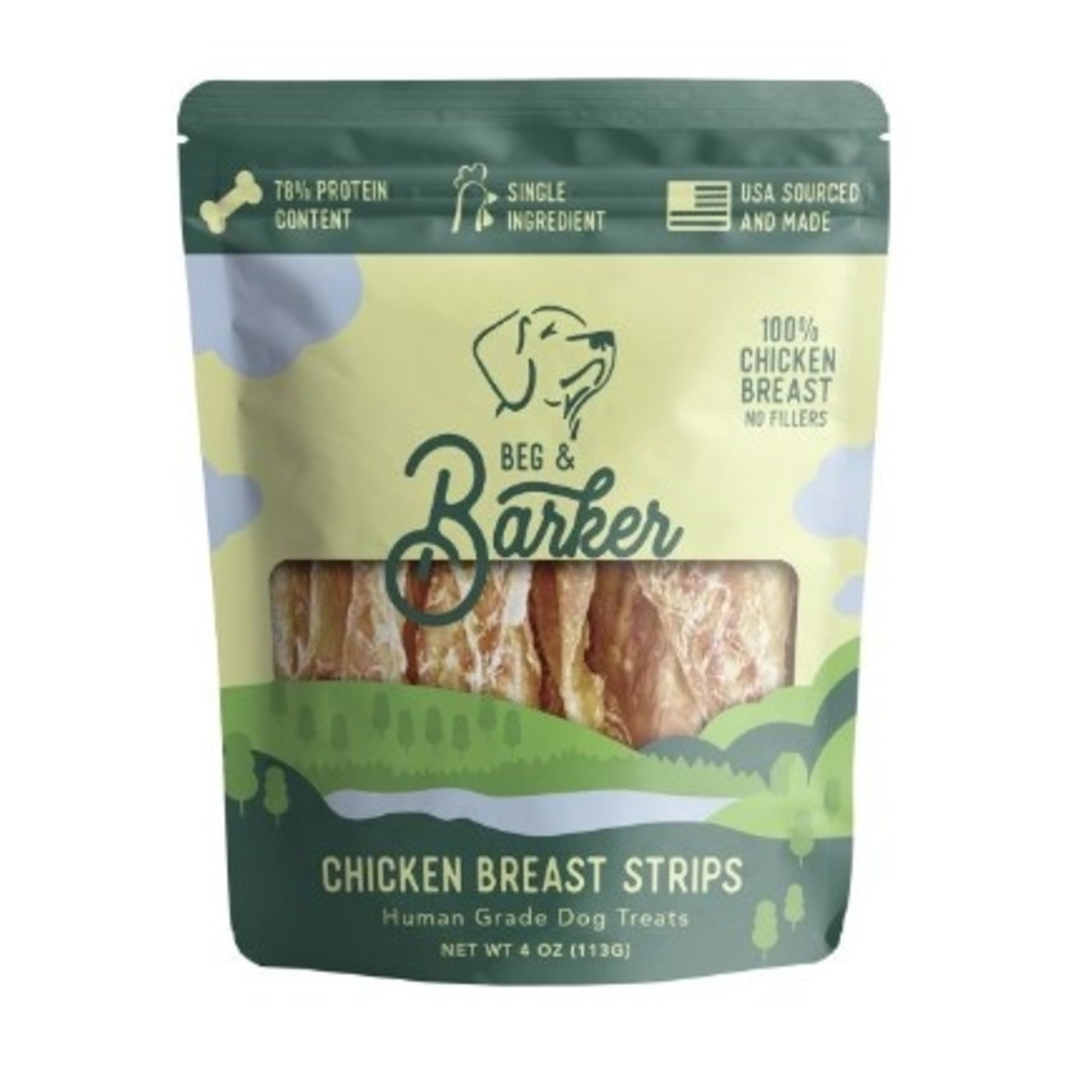 Beg and Barker BEG & BARKER CHICKEN BREAST STRIPS 4 OZ