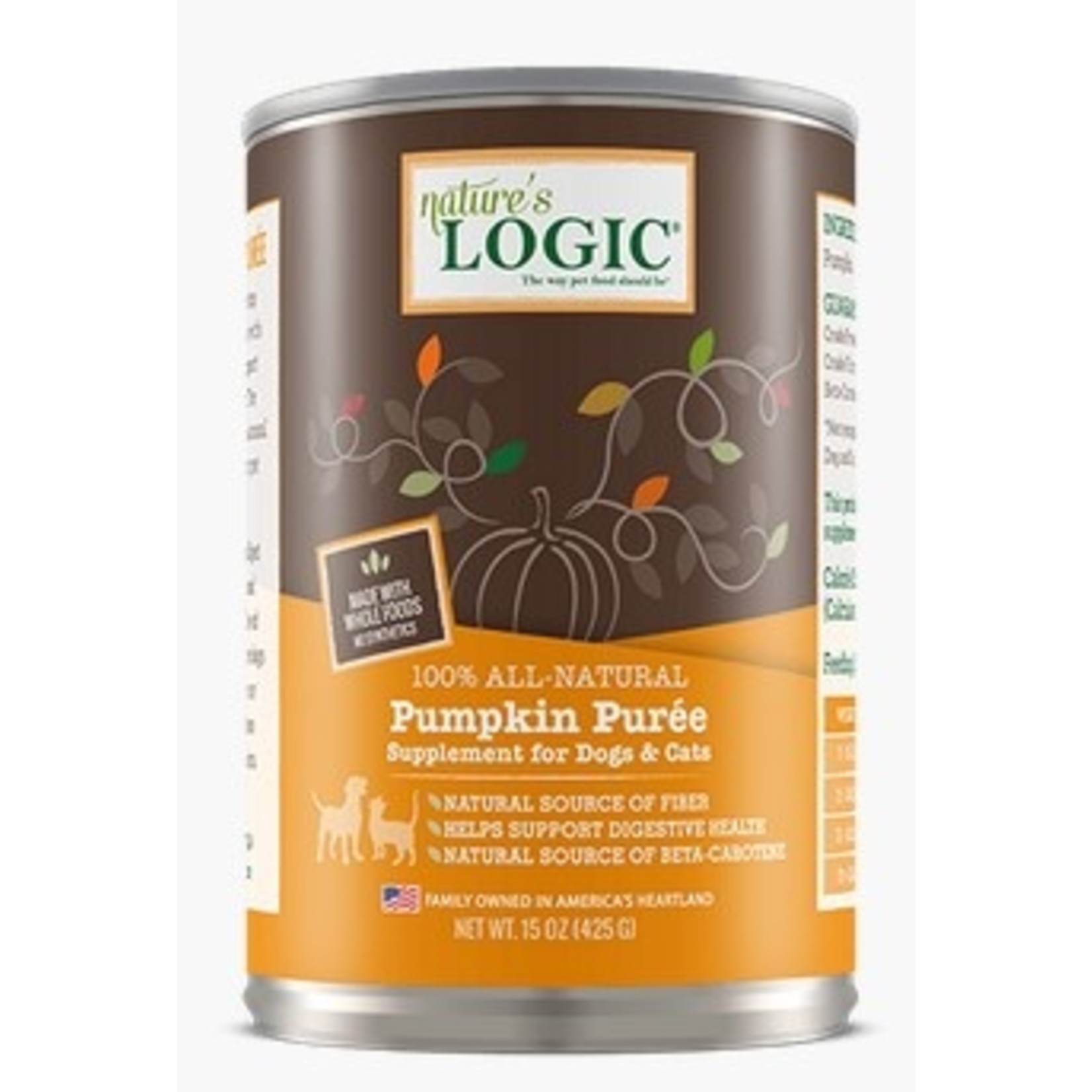 Nature's Logic Nature's Logic 100% Natural Pumpkin Puree for Dogs & Cats 15 oz