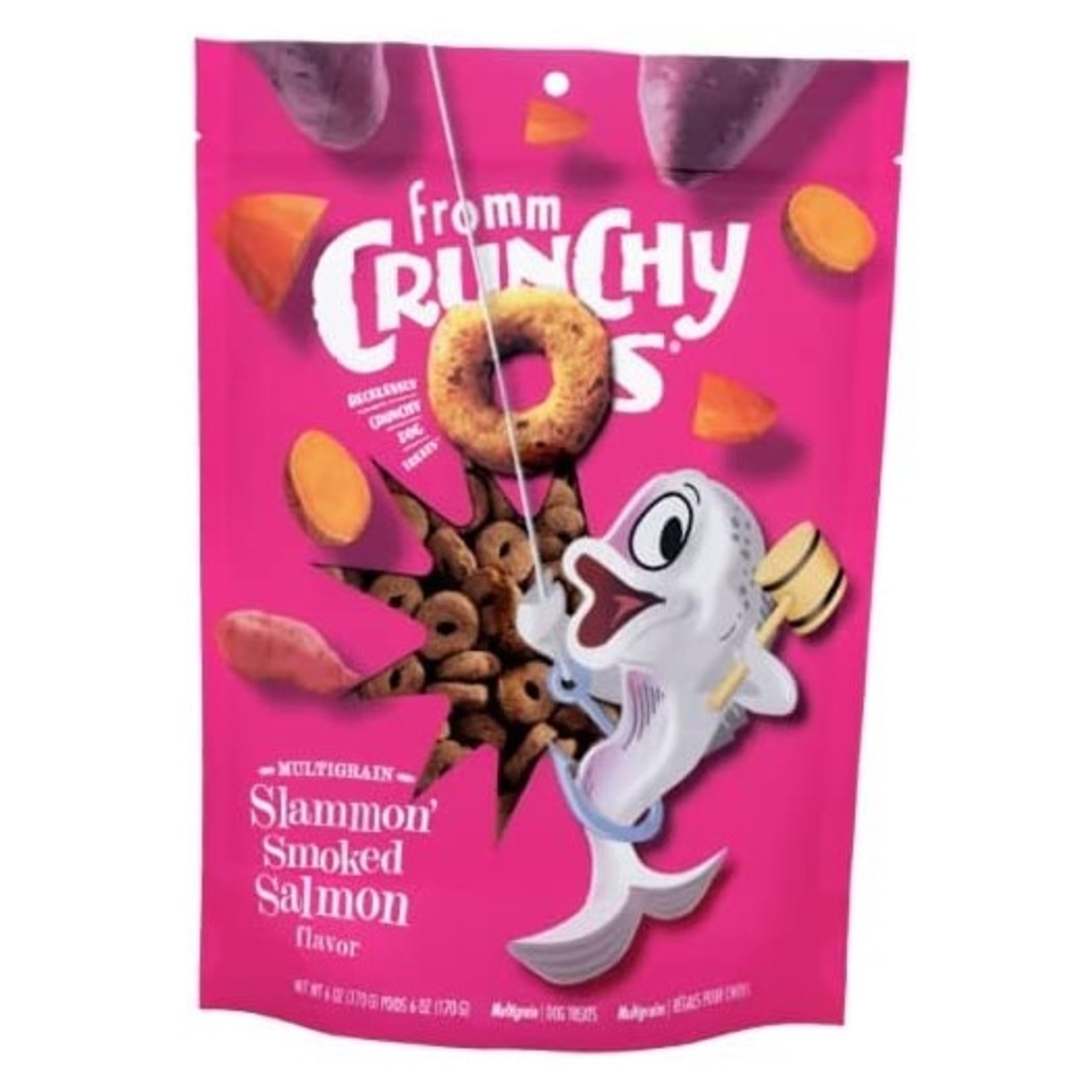 Fromm Family Fromm Crunchy O's Multigrain Slammon' Smoked Salmon Dog Treats, 6 oz