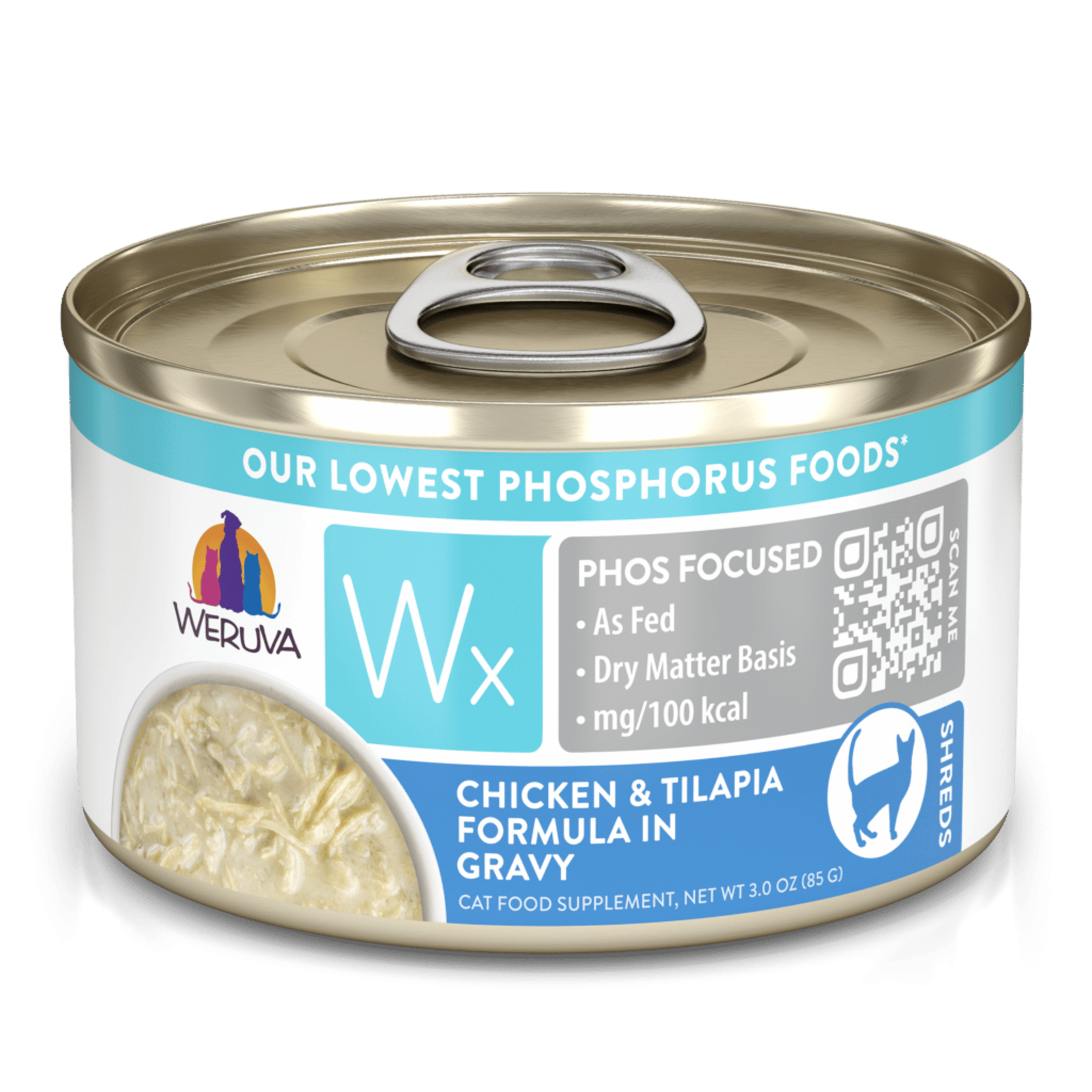 Weruva Weruva Wx Phos Focused Chicken & Tilapia Formula in Gravy Wet Cat Food 3 oz