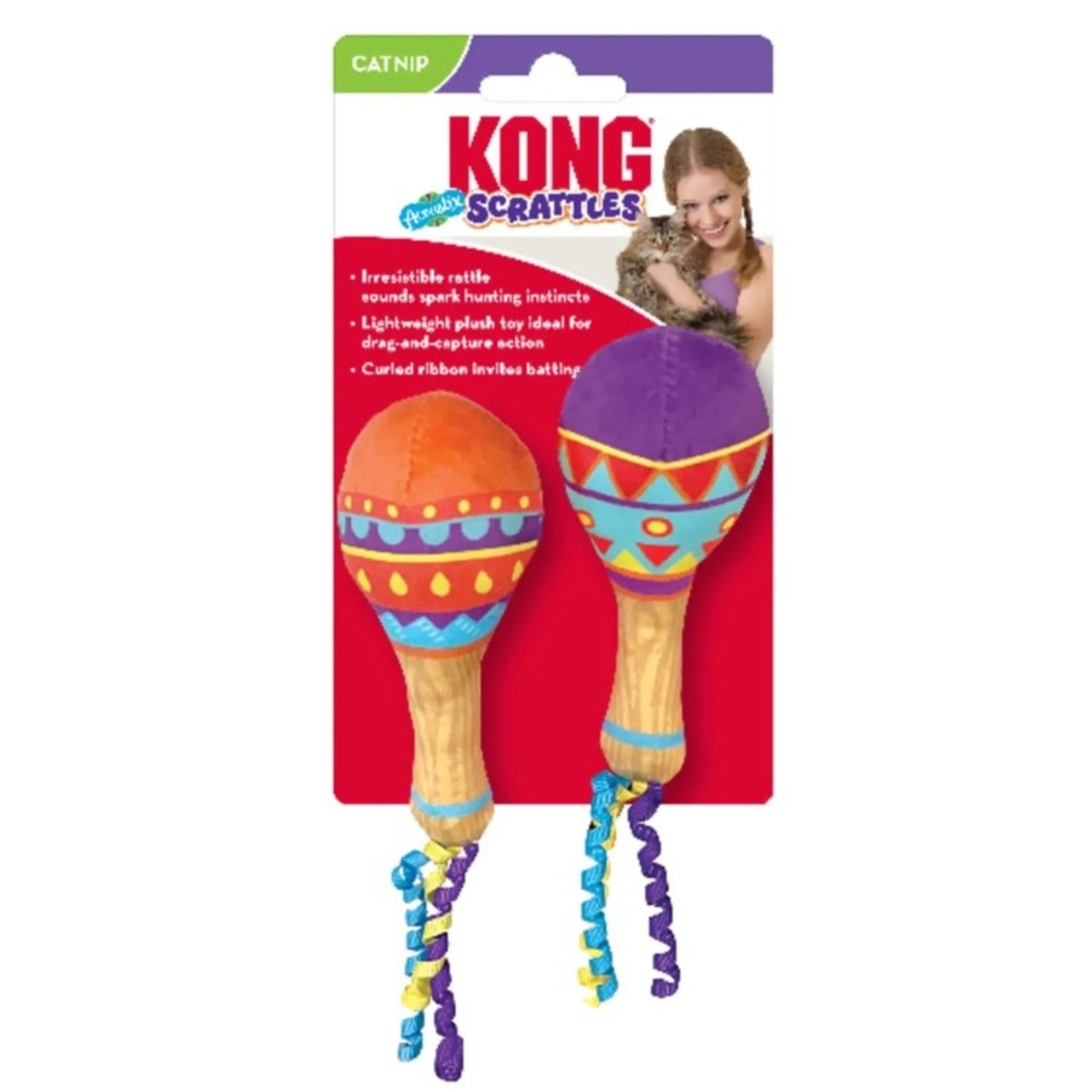 Kong KONG Scrattles Acoustix Cat Toy 2pk