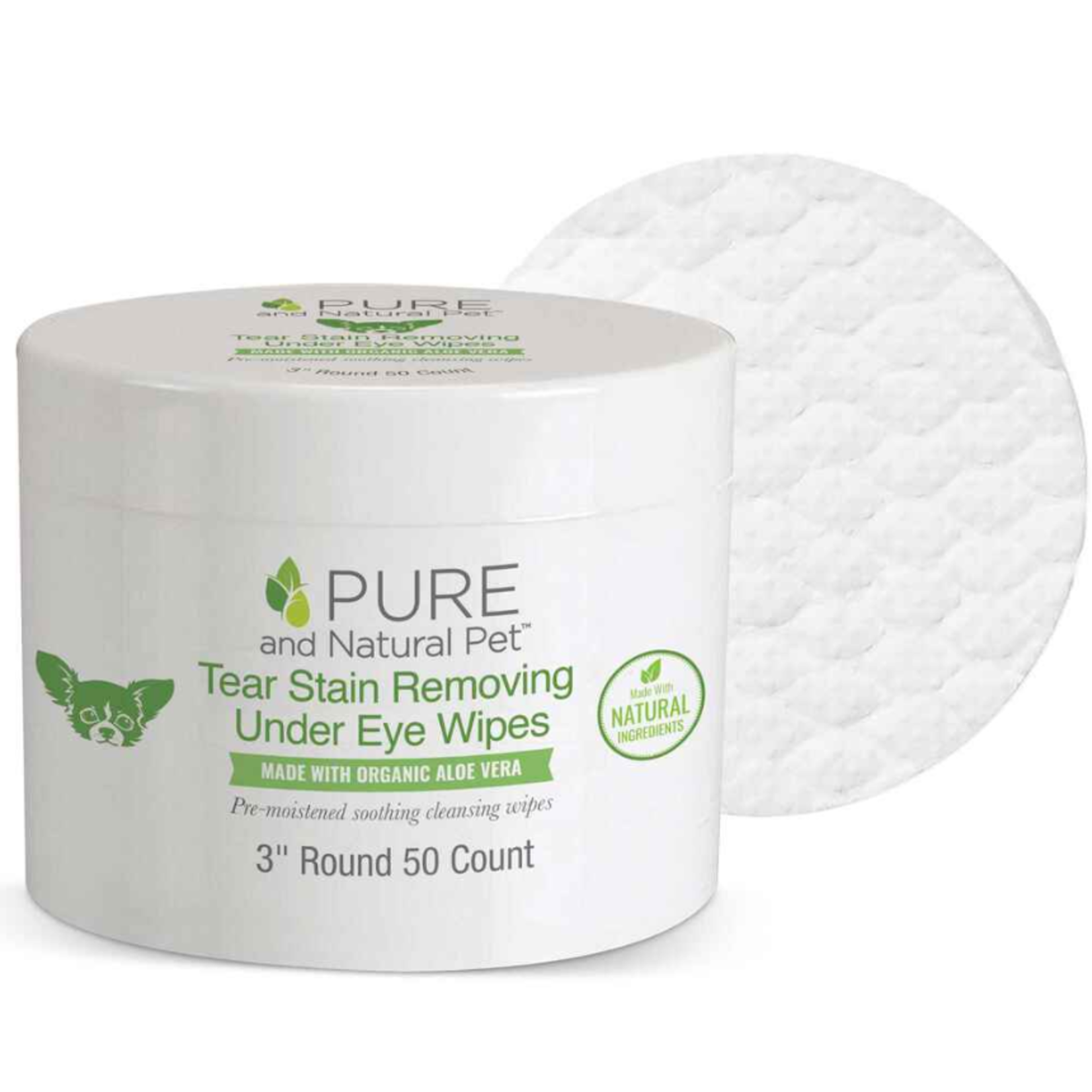 Pure and Natural Pet Pure & Natural Tear Stain Removing Under Eye Wipes 50ct