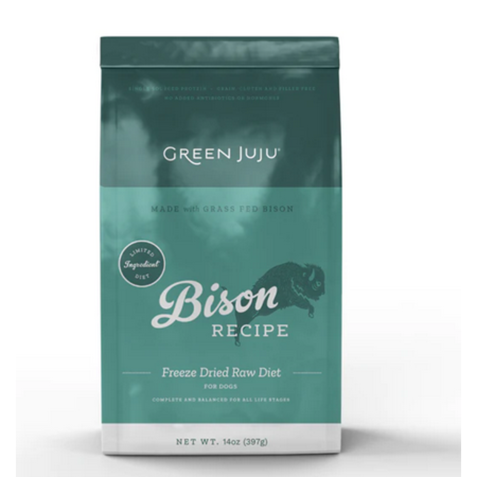 Green Juju GREEN JUJU Dog FD Raw Diet Bison 14oz