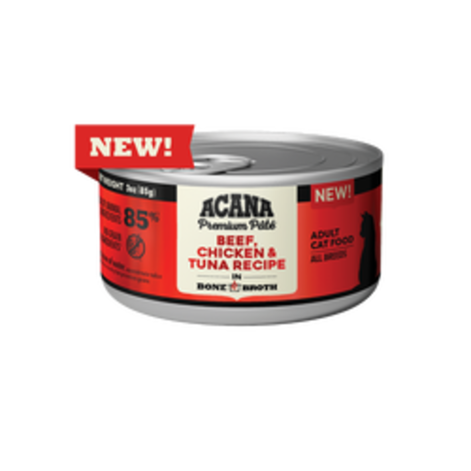 Acana ACANA Premium Pate Beef Chicken & Tuna Recipe in Bone Broth Wet Cat Food, 3oz