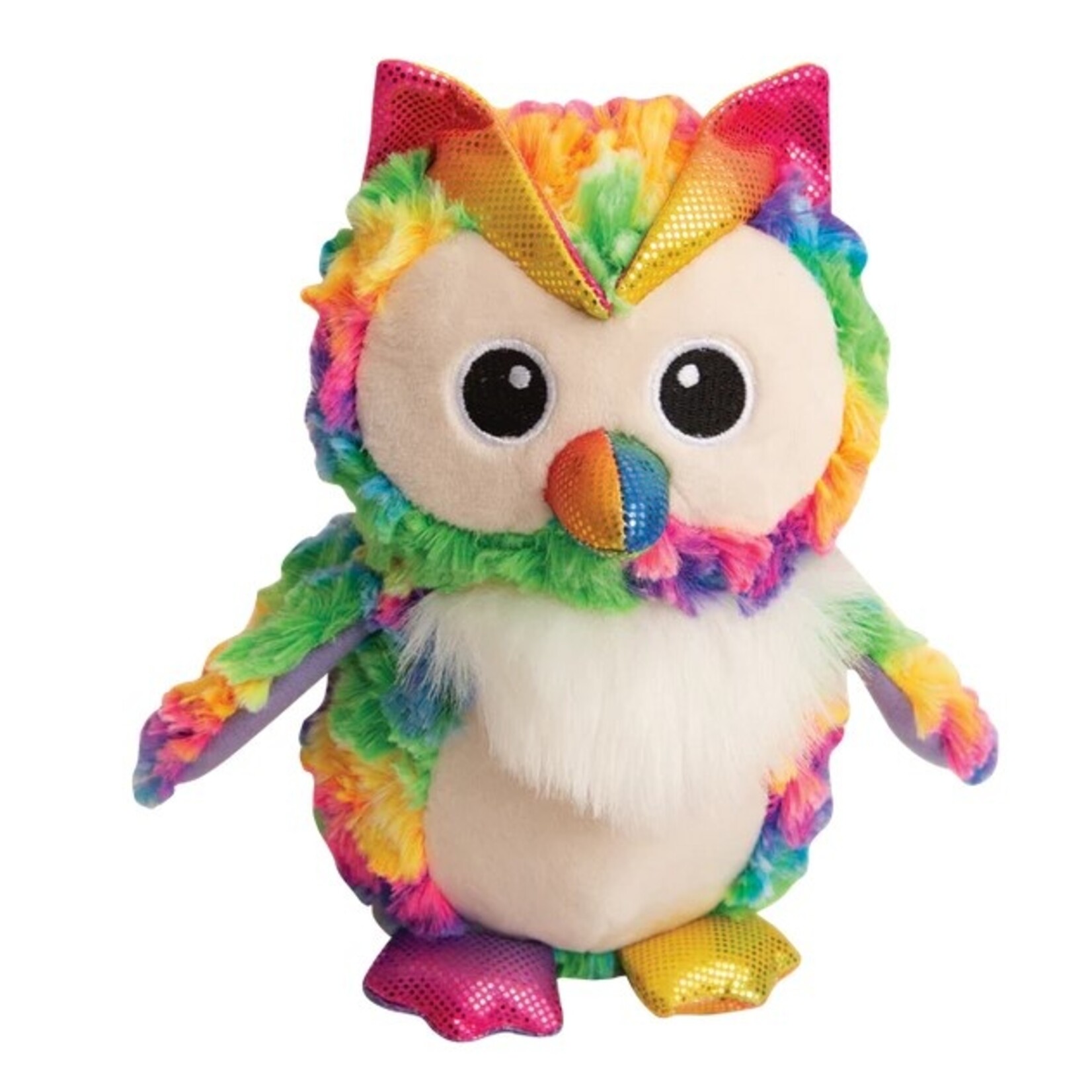 SnugArooz SNUGAROOZ Hootie Owl Rainbow Dog Toy 8"