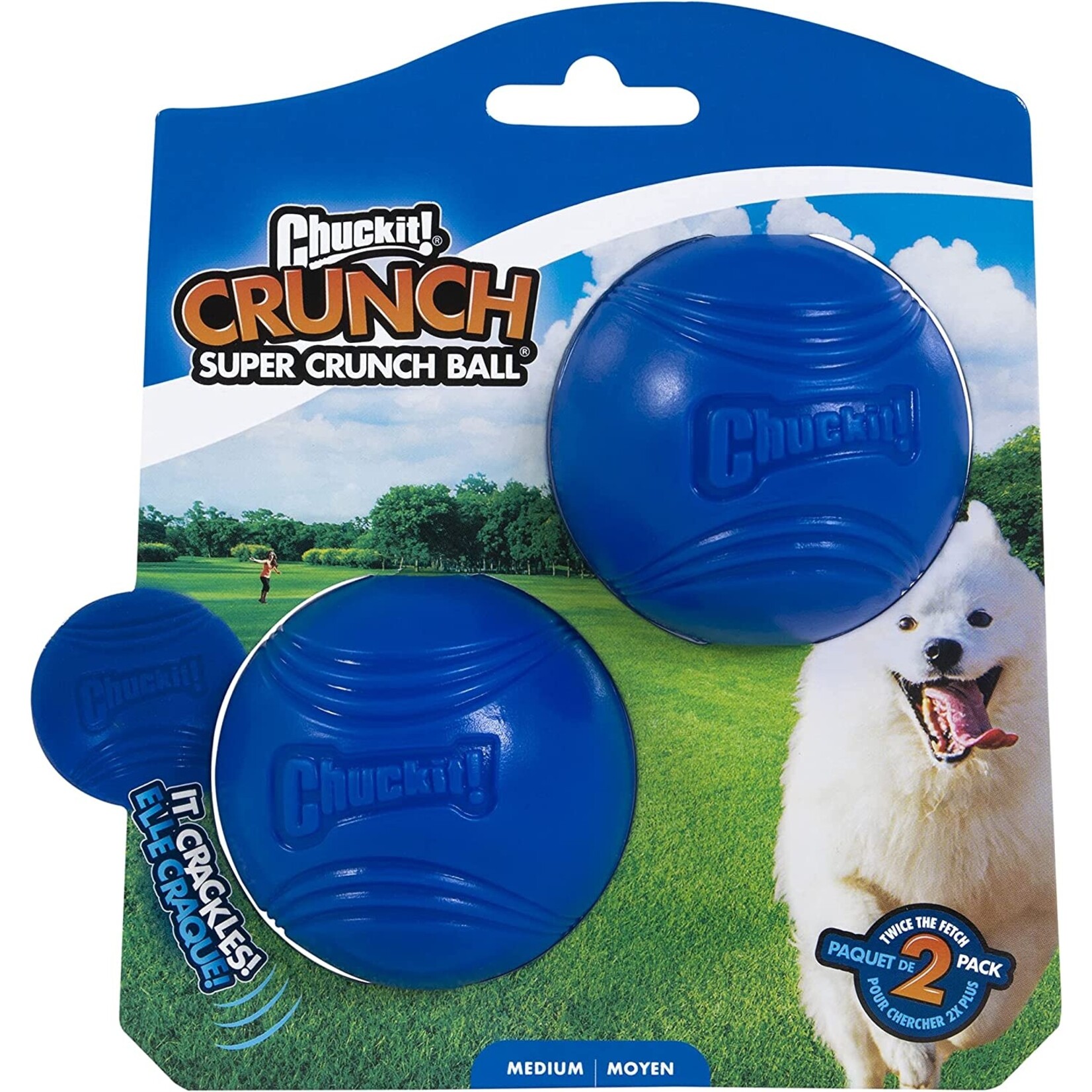 Chuck It CHUCK-IT Super Crunch Ball Medium 2 pack Dog