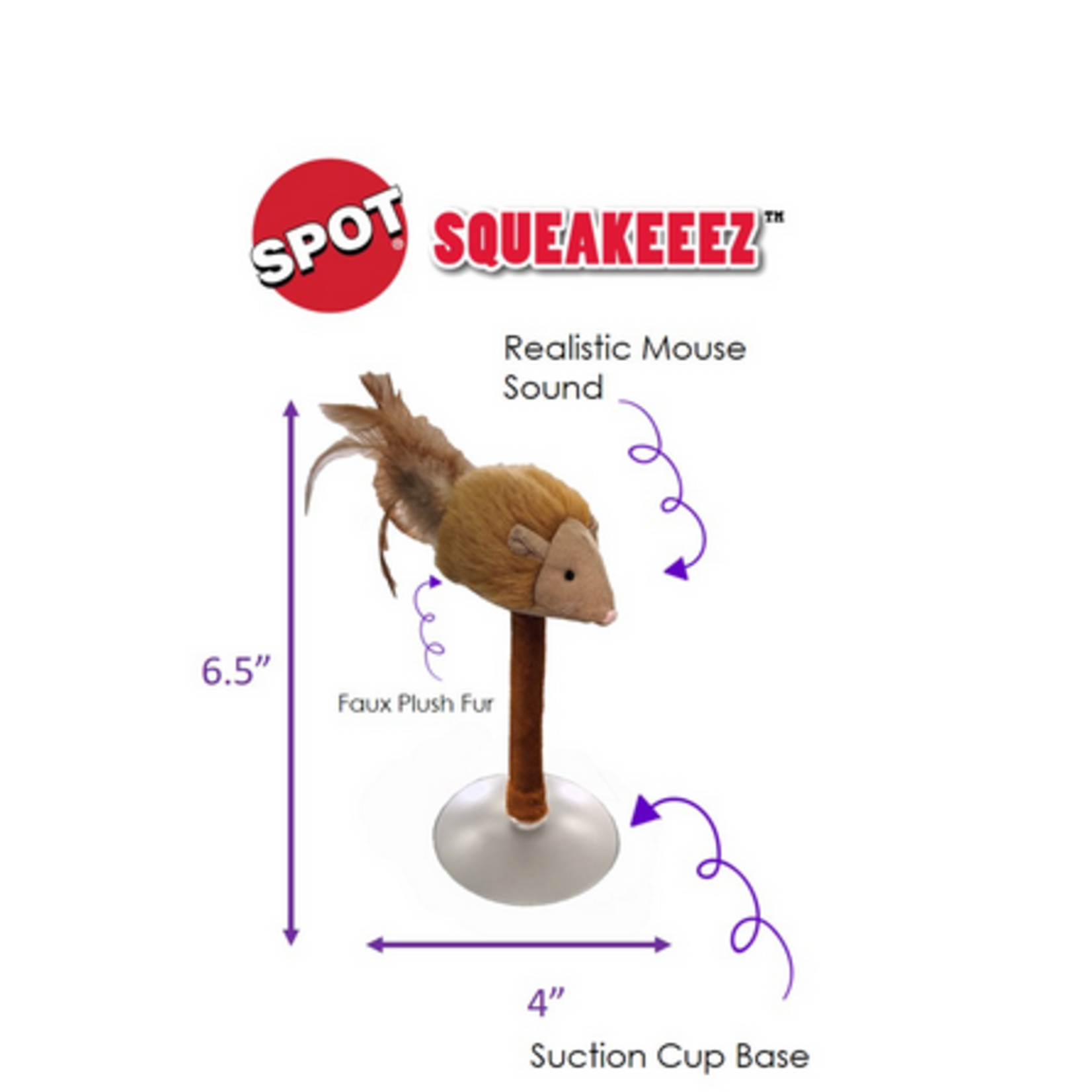 Ethical Products ETHICAL Squeakeeez w/ Suction Cup Cat Toy