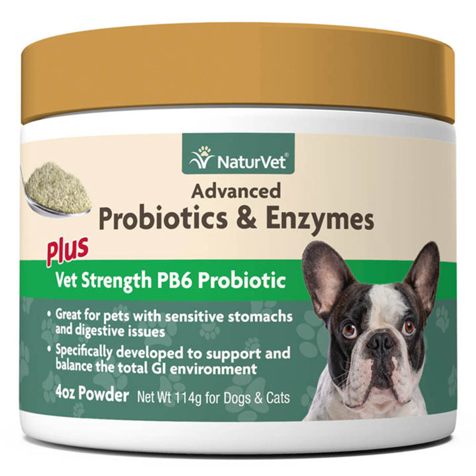 Naturvet NaturVet Dog Supplement Advanced Probiotics & Enzymes Powder 4 oz