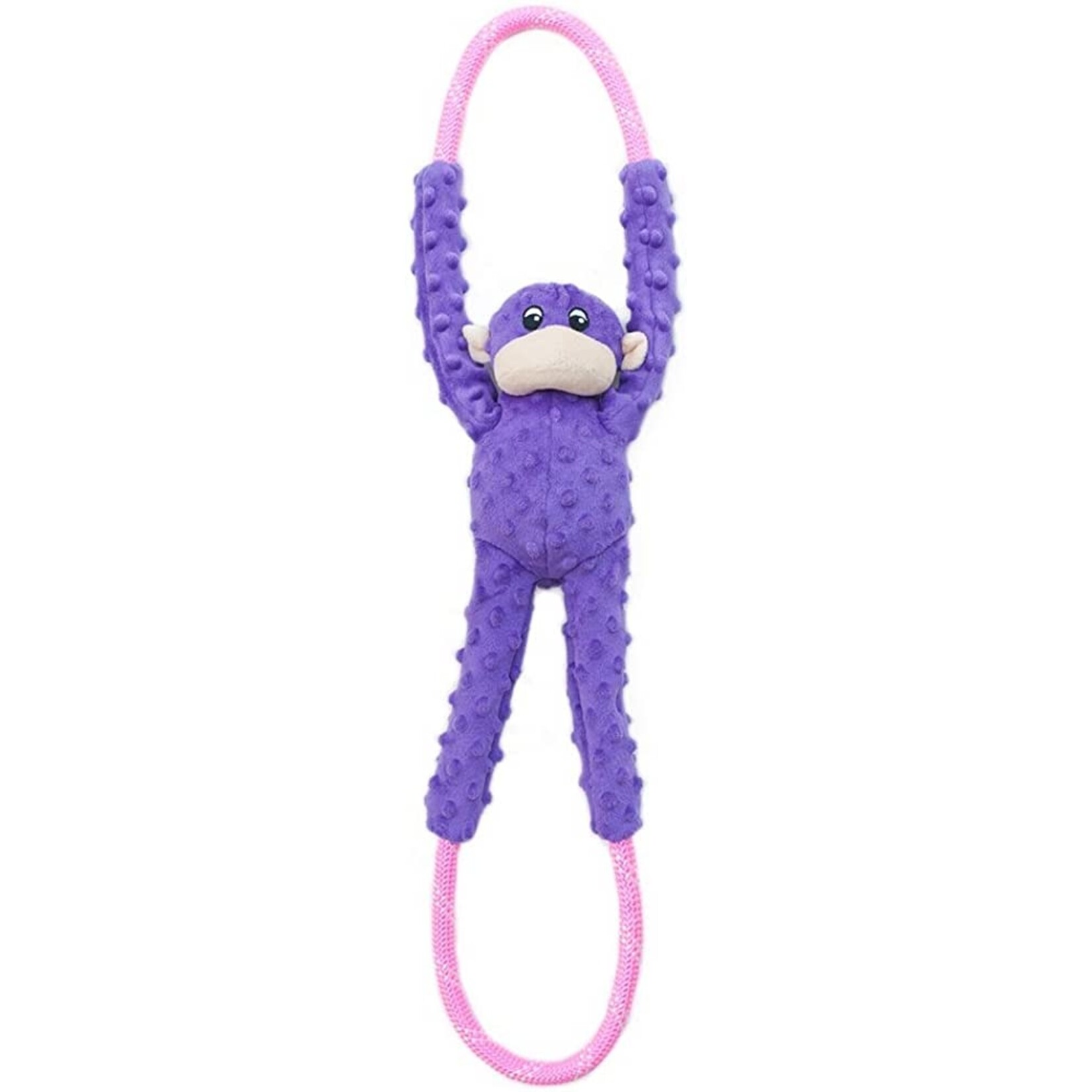 Zippy Paws ZIPPYPAWS RopeTugz Monkey Purple Dog Toy