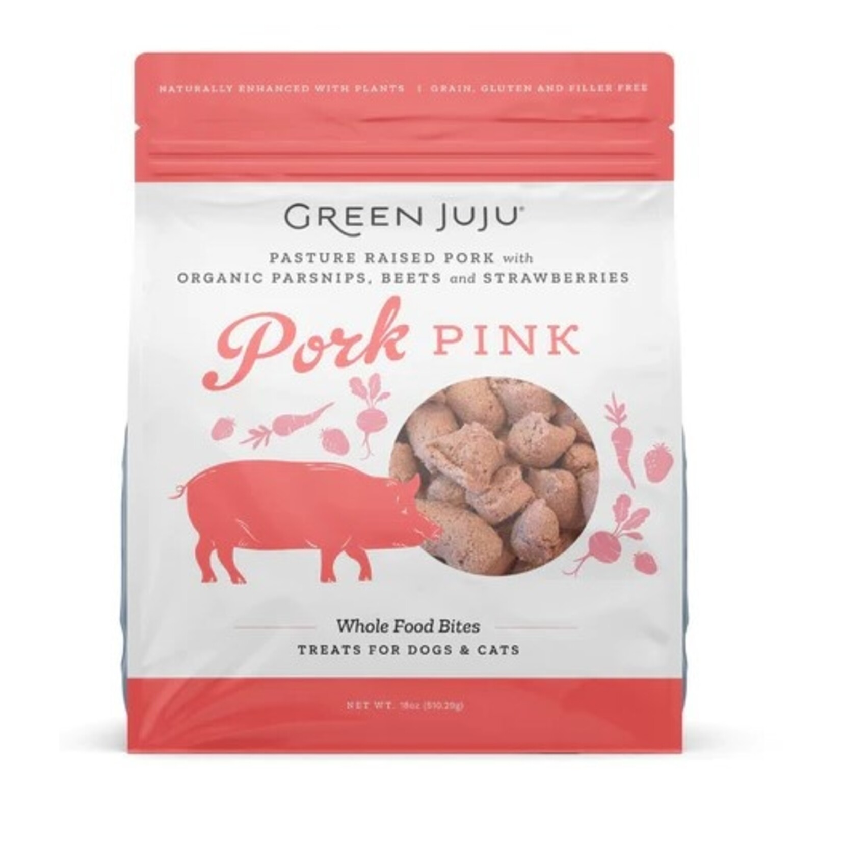 Green Juju GREEN JUJU FD Whole Food Bites Pork Pink 7.5oz