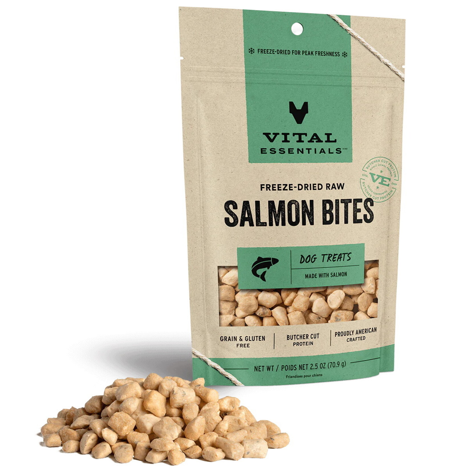 Vital Essentials Vital Essentials Freeze Dried Wild Alaskan Salmon Dog Treats 2.5oz