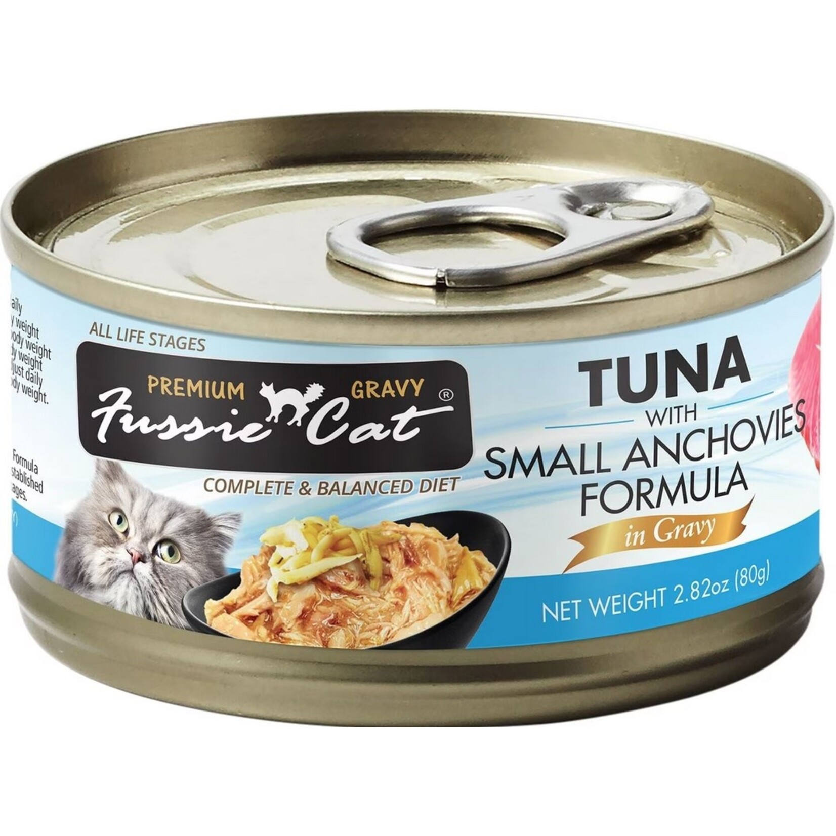 Fussie Cat FUSSIE Tuna Small Anchovies in Gravy Cat Can 2.82oz