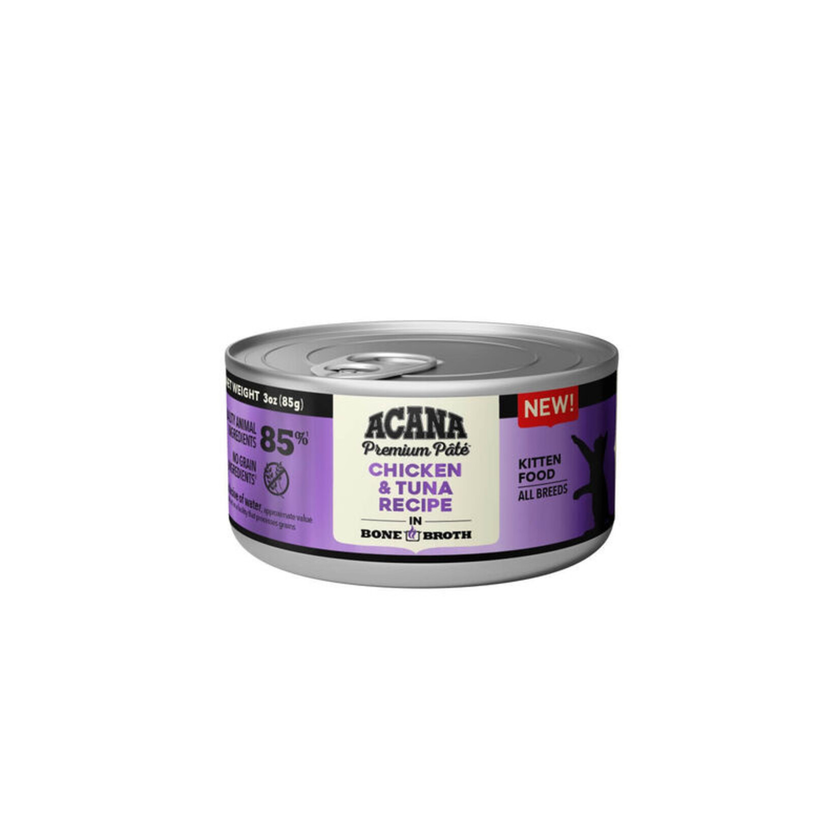Acana ACANA Premium Pate Chicken & Tuna Recipe in Bone Broth Kitten Wet Cat Food 3oz