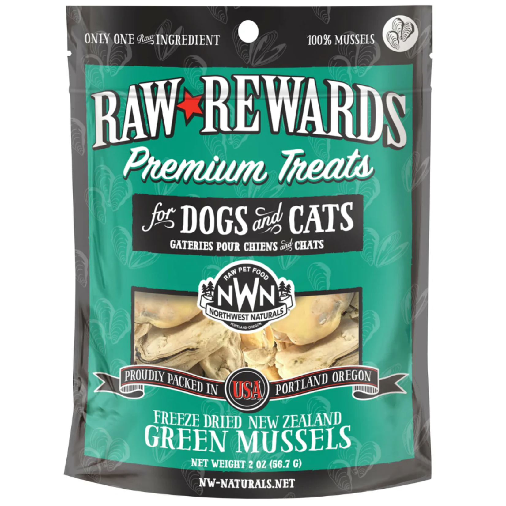 Northwest Naturals NWN Raw Rewards Mussel FD Dog Treat 2oz