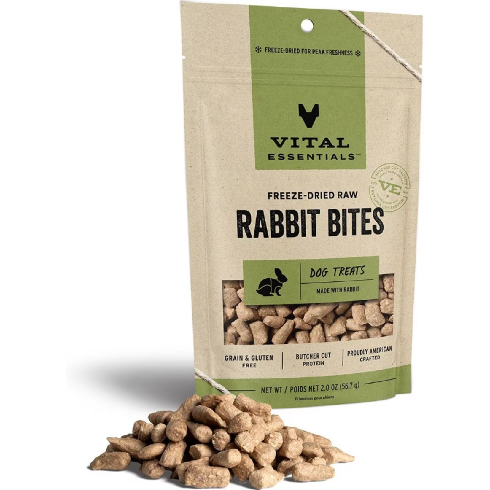 Vital Essentials Vital Essentials Freeze Dried Rabbit Bites Dog Treats 2oz