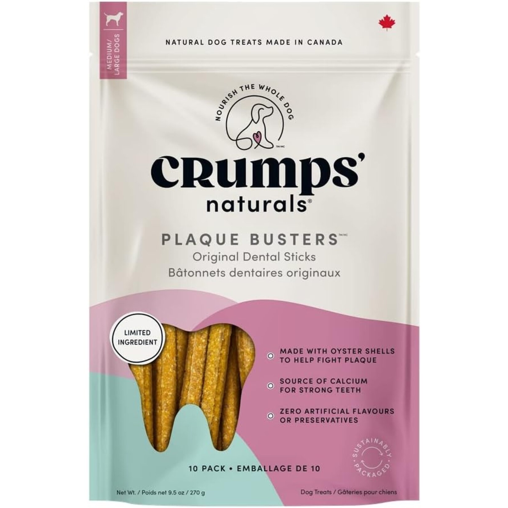 Crumps CRUMPS Plaque Busters Original Oyster Treat Dog