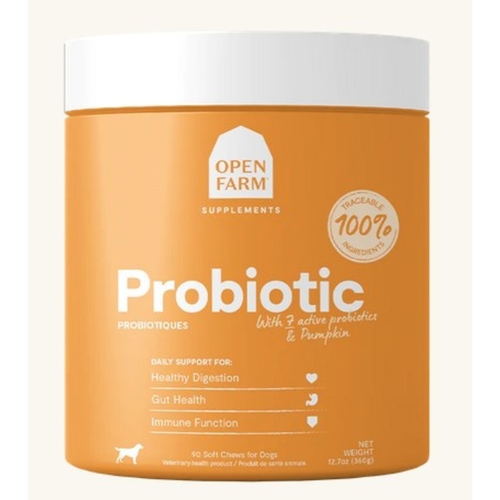 Open Farm Open Farm Probiotic Food Supplement Chews for Dogs 90 count