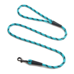 MENDOTA Snap Leash 3/8" 6 ft Black Ice Turquoise