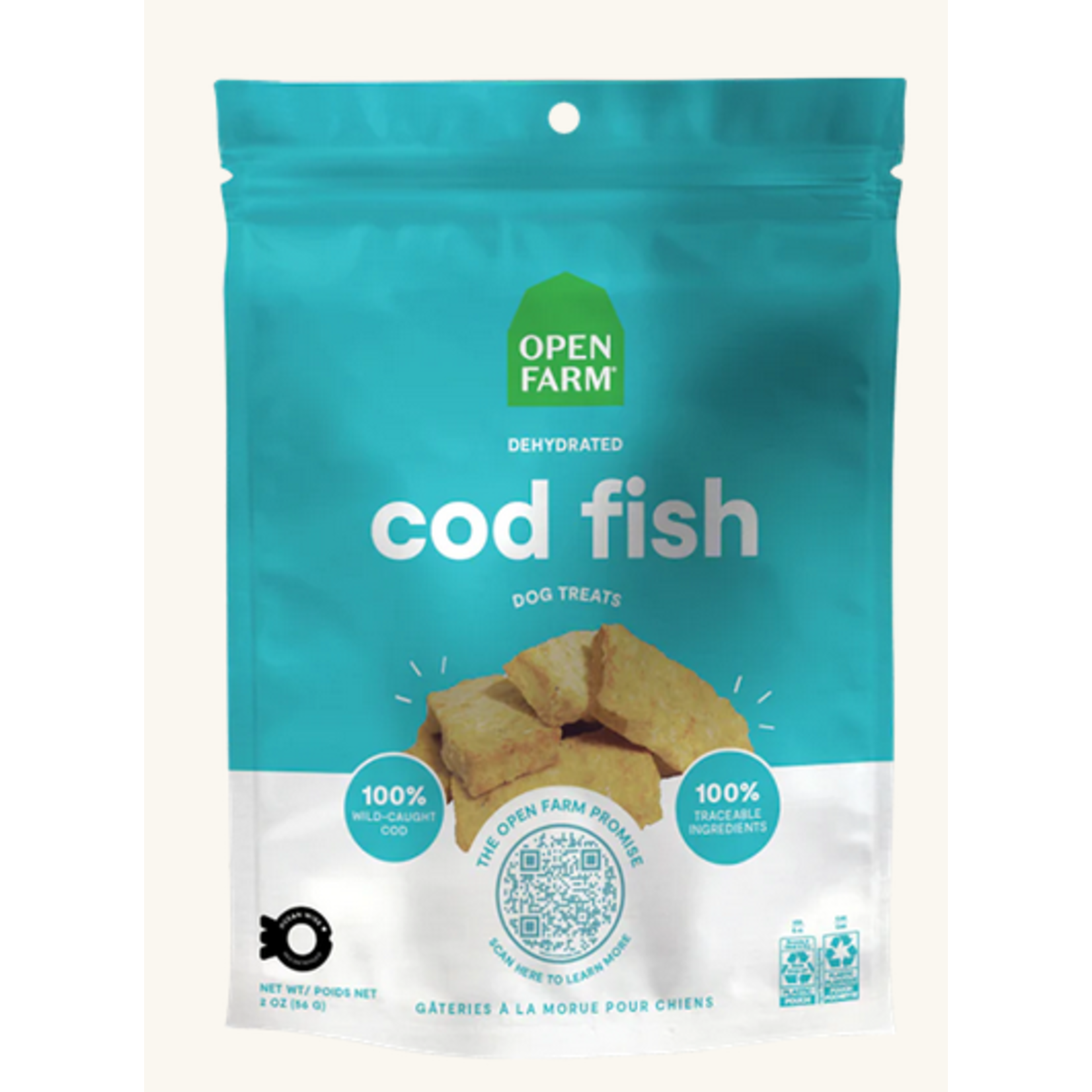 Open Farm OPEN FARM Dehydrated Cod Fish Treats Dog 2oz