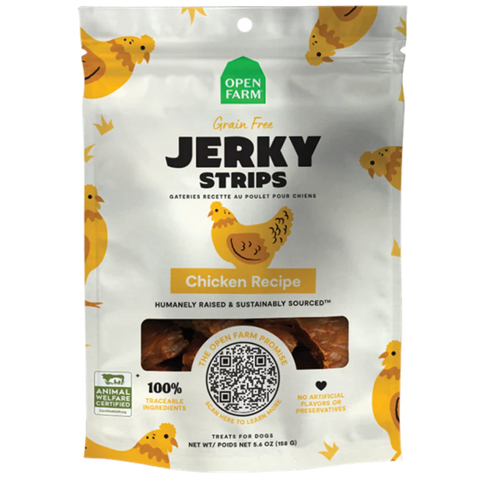 Open Farm OPEN FARM Dog Treat GF Jerky Strips Chicken 5.6oz