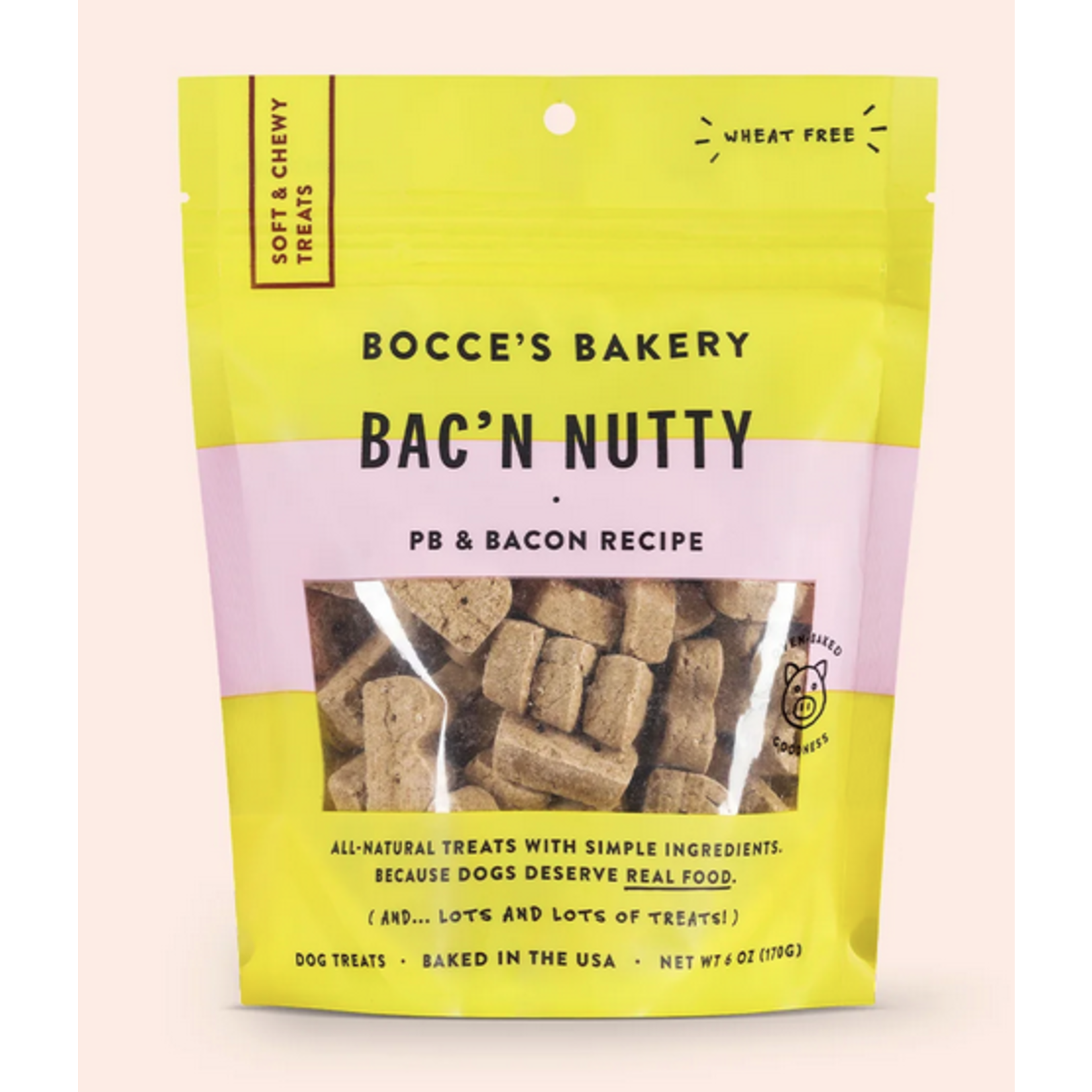 Bocce's Bakery Bocce's Bakery Soft & Chewy Bacon Nutty 6 oz