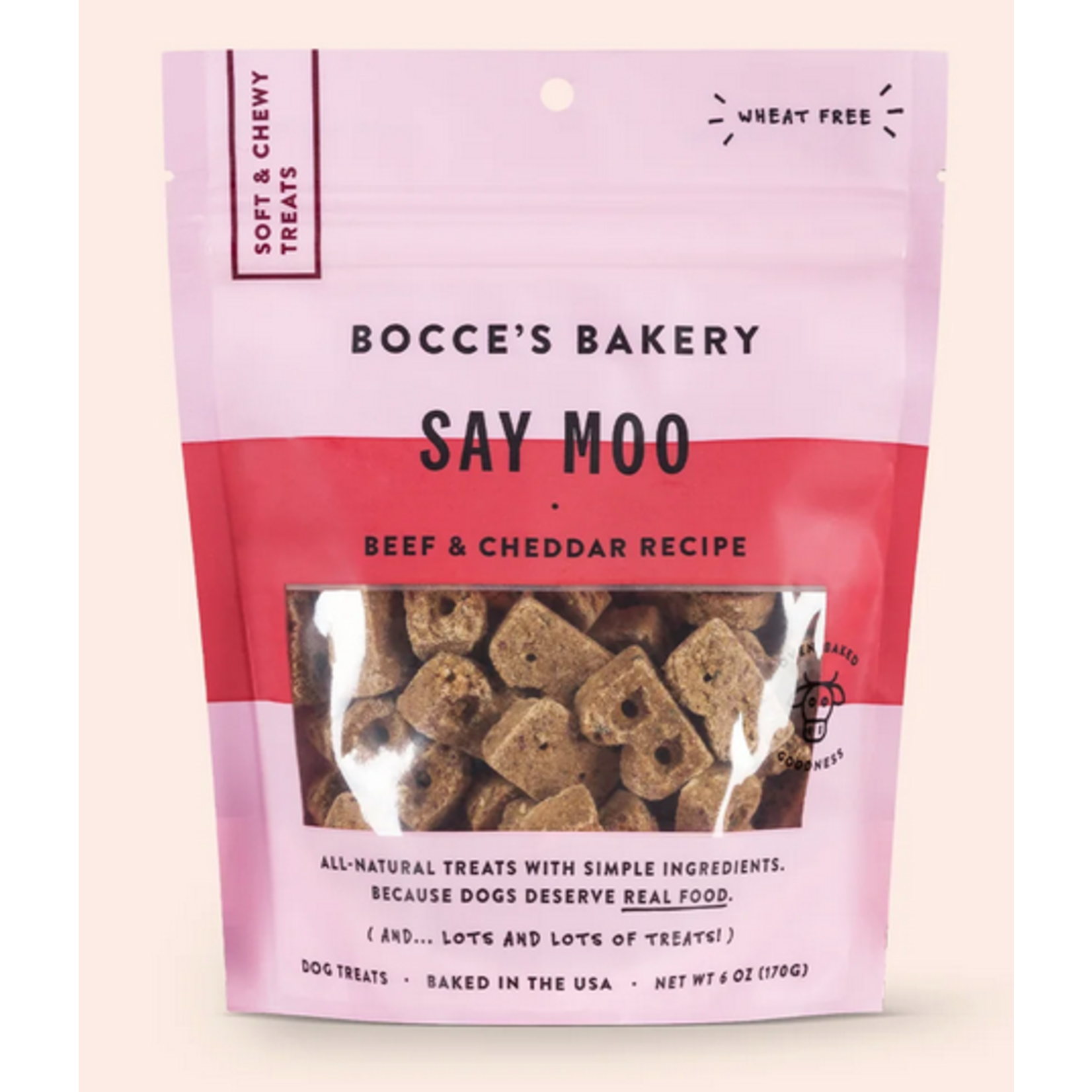 Bocce's Bakery Bocce's Bakery Soft & Chewy Say Moo 6 oz