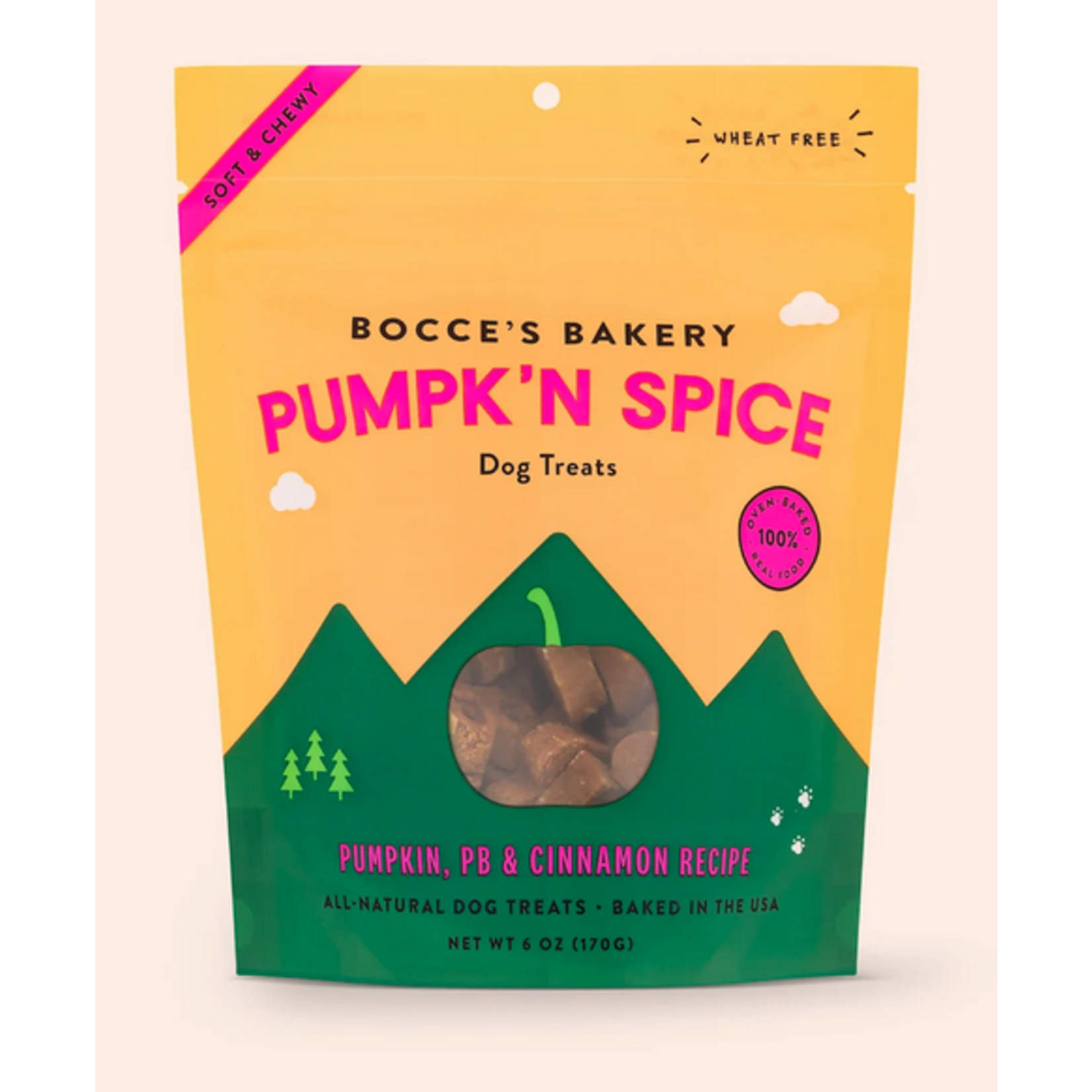 Bocce's Bakery Bocce's Bakery Pumpk'n Spice Pumpkin, PB, & Cinnamon Recipe Dog Treats, 6 oz