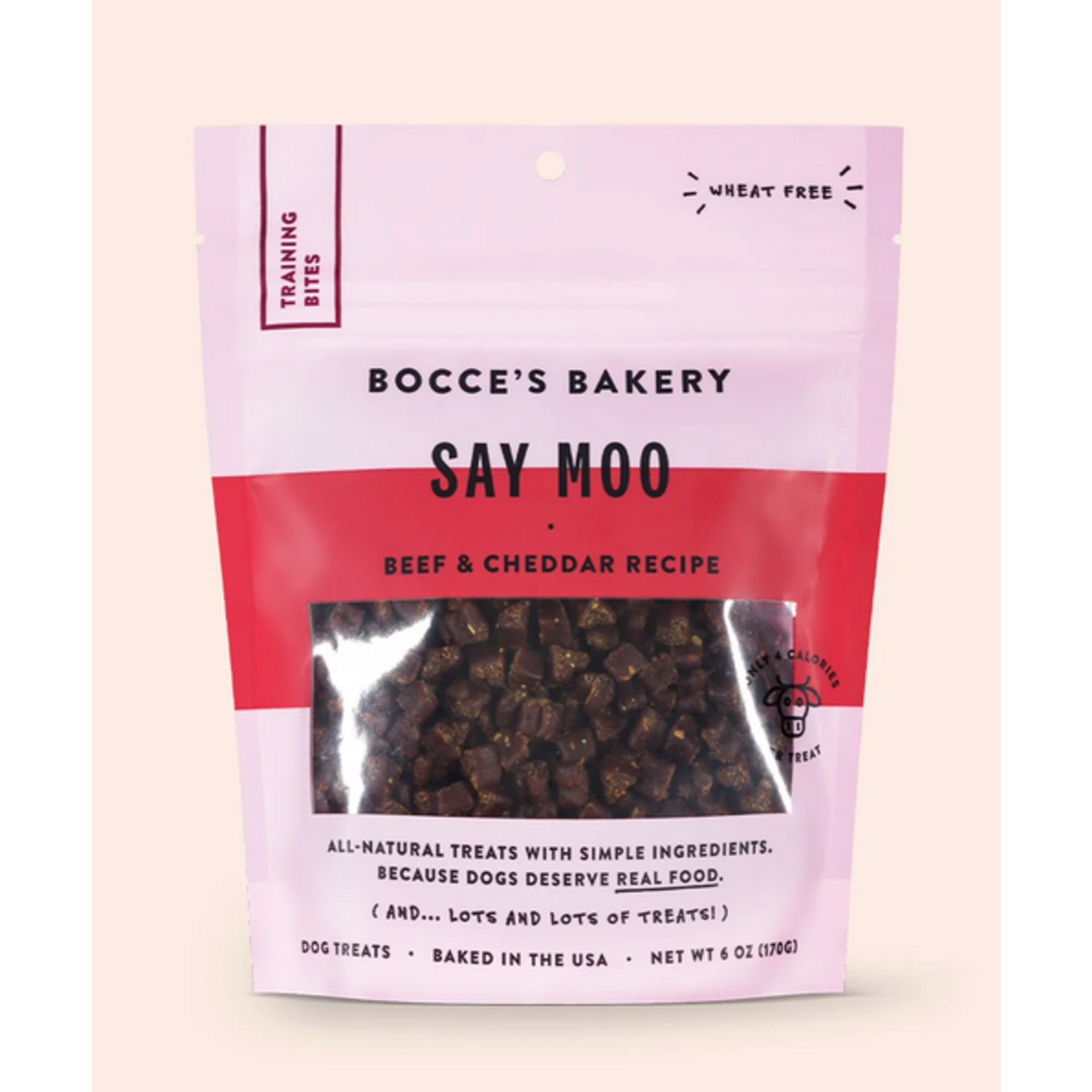 Bocce's Bakery Bocce's Bakery Say Moo Beef & Cheddar Training Bites Dog Treats, 6 oz