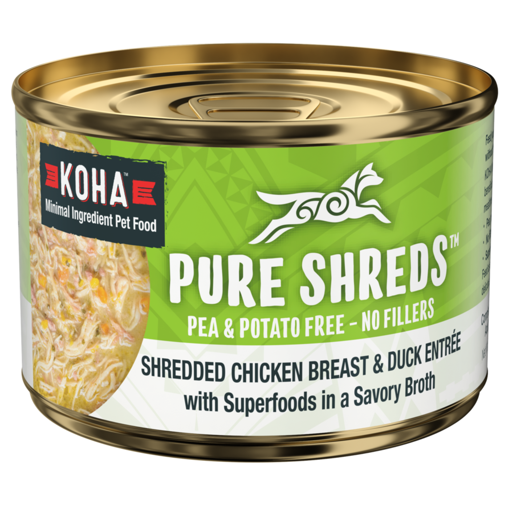 Koha KOHA Pure Shreds Chicken & Duck Dog Can 5.5oz