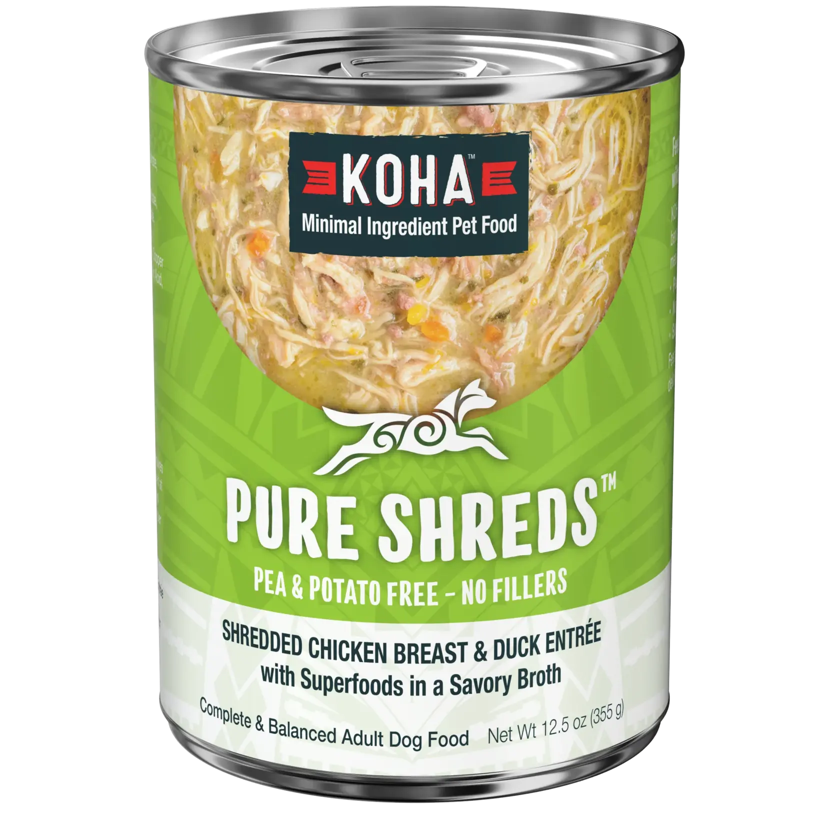 Koha KOHA Pure Shreds Chicken & Duck Dog Can 12.5oz